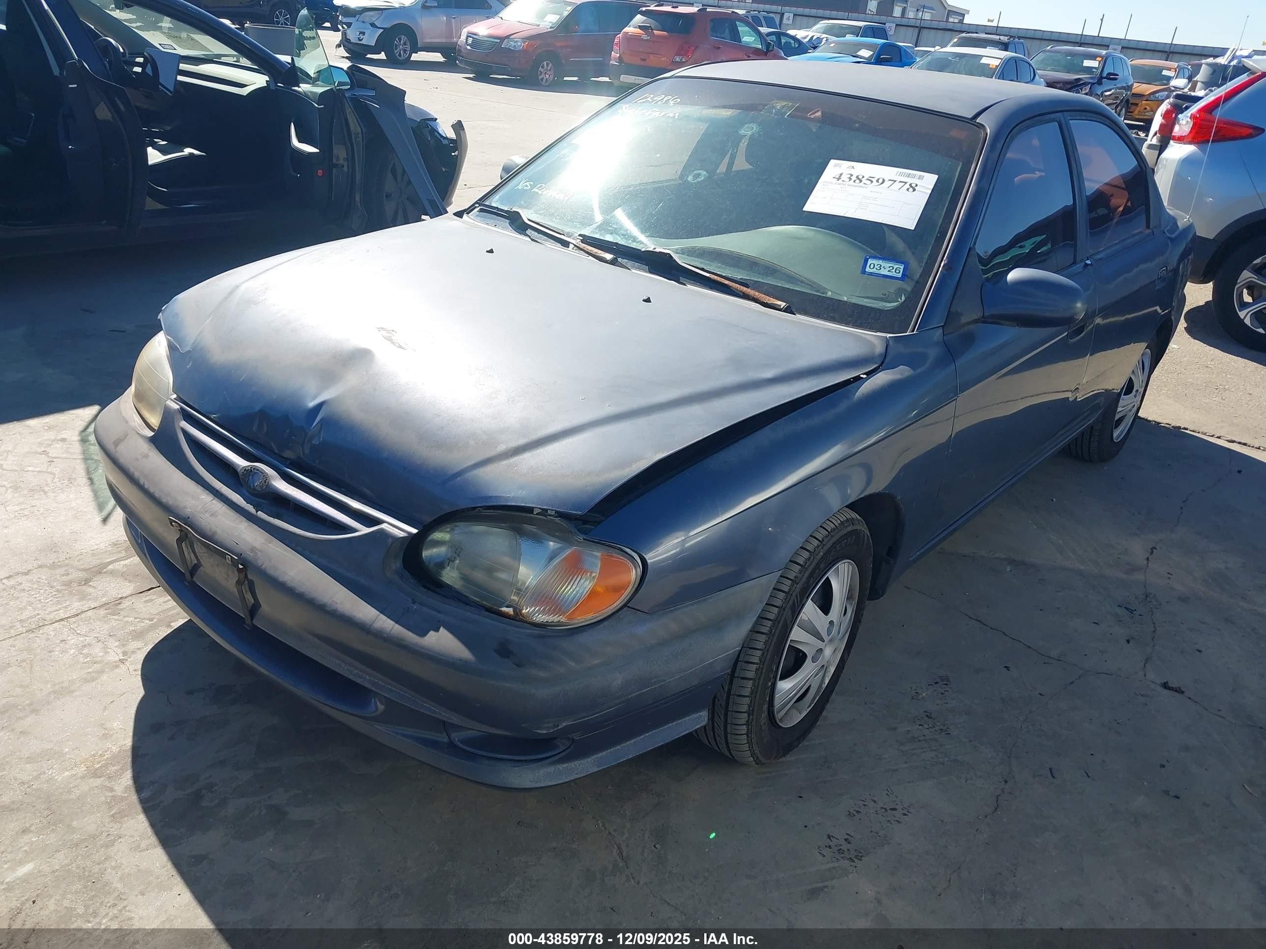 2001 Kia Sephia Ls Gray vin: KNAFB121415093607