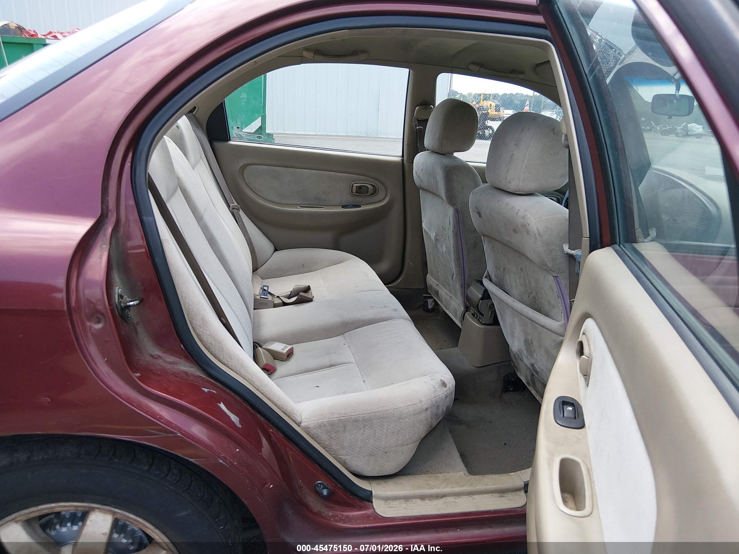 2003 Kia Spectra Ls Burgundy vin: KNAFB121435214977