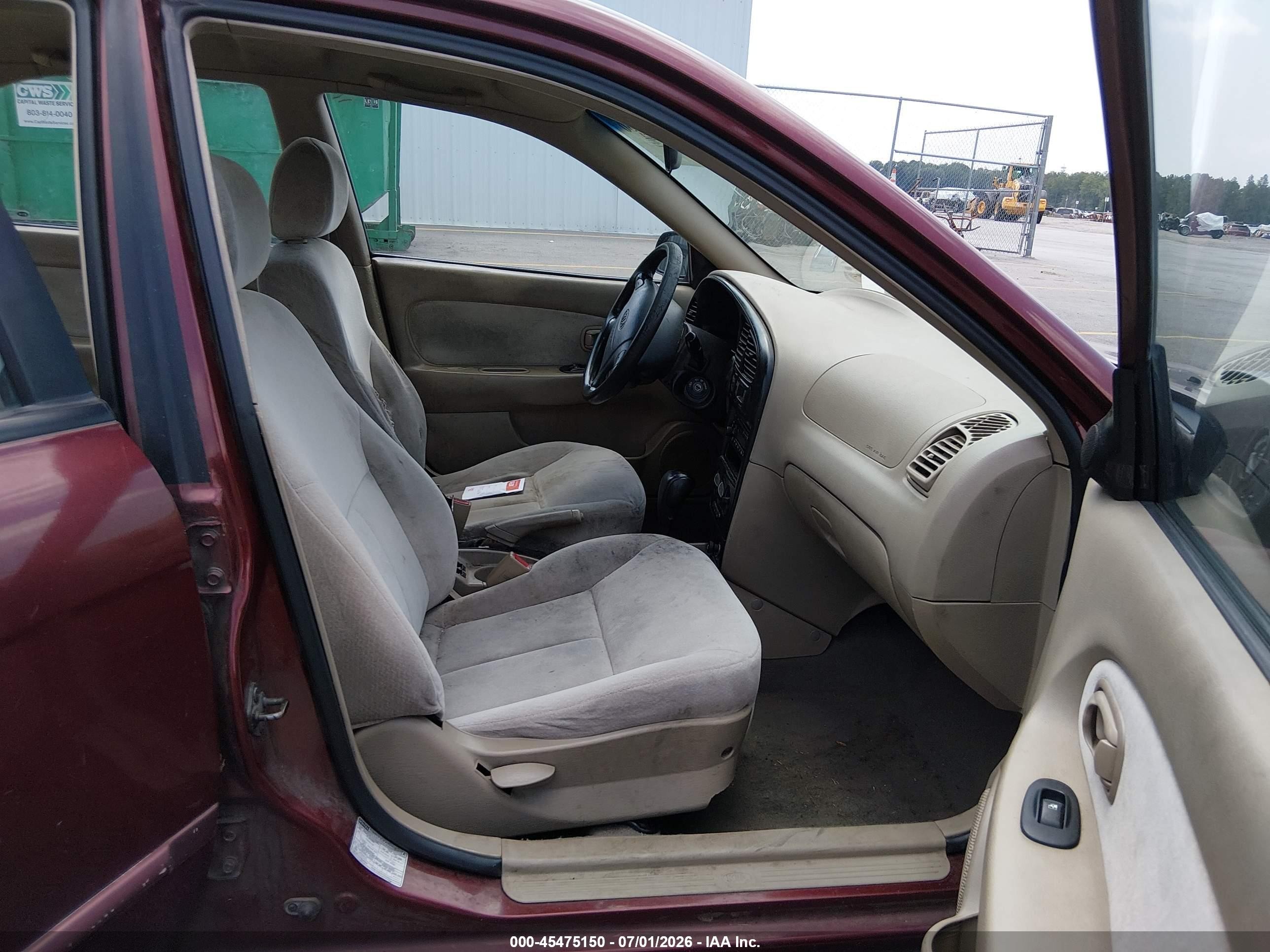 2003 Kia Spectra Ls Burgundy vin: KNAFB121435214977