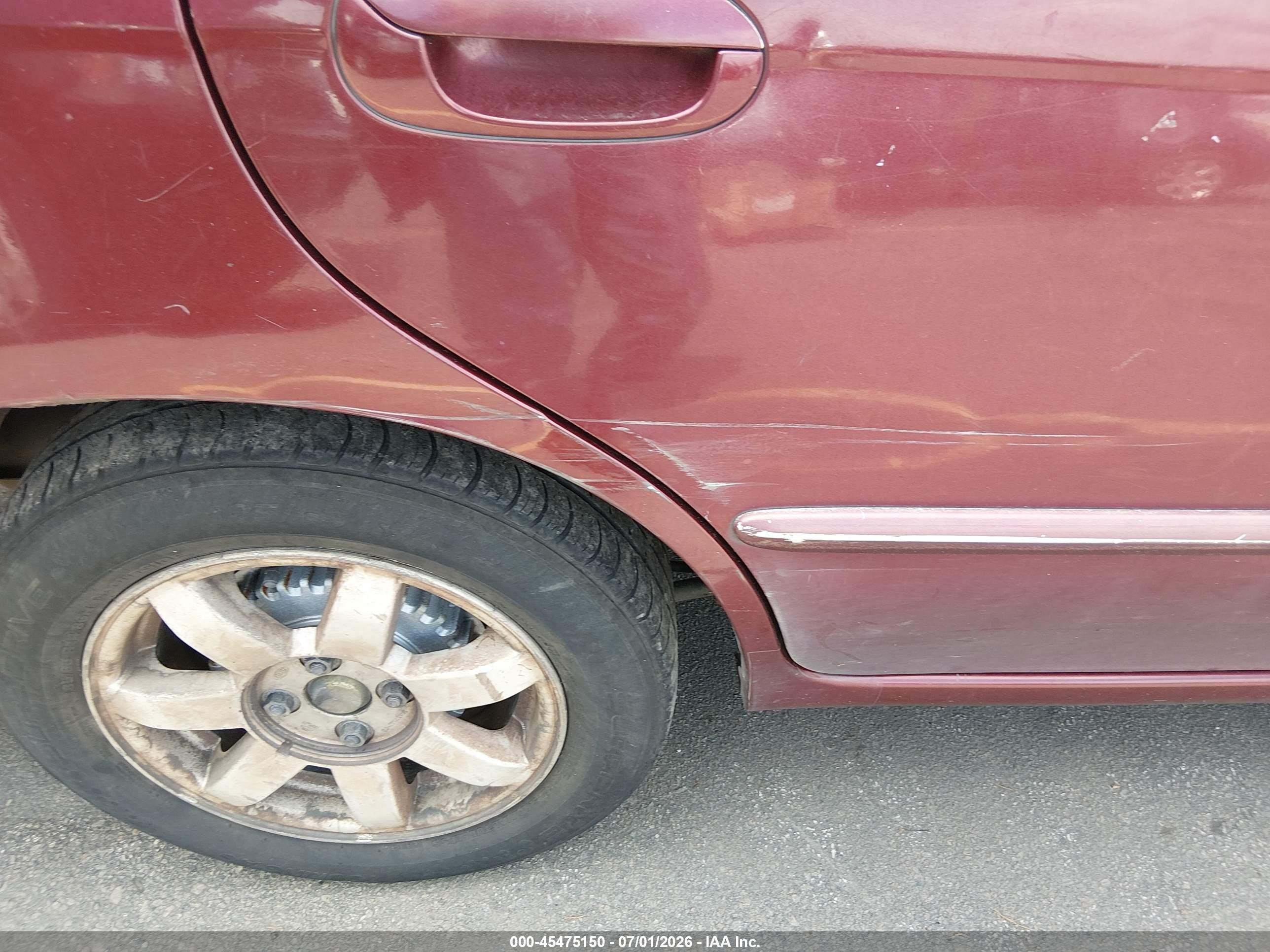 2003 Kia Spectra Ls Burgundy vin: KNAFB121435214977