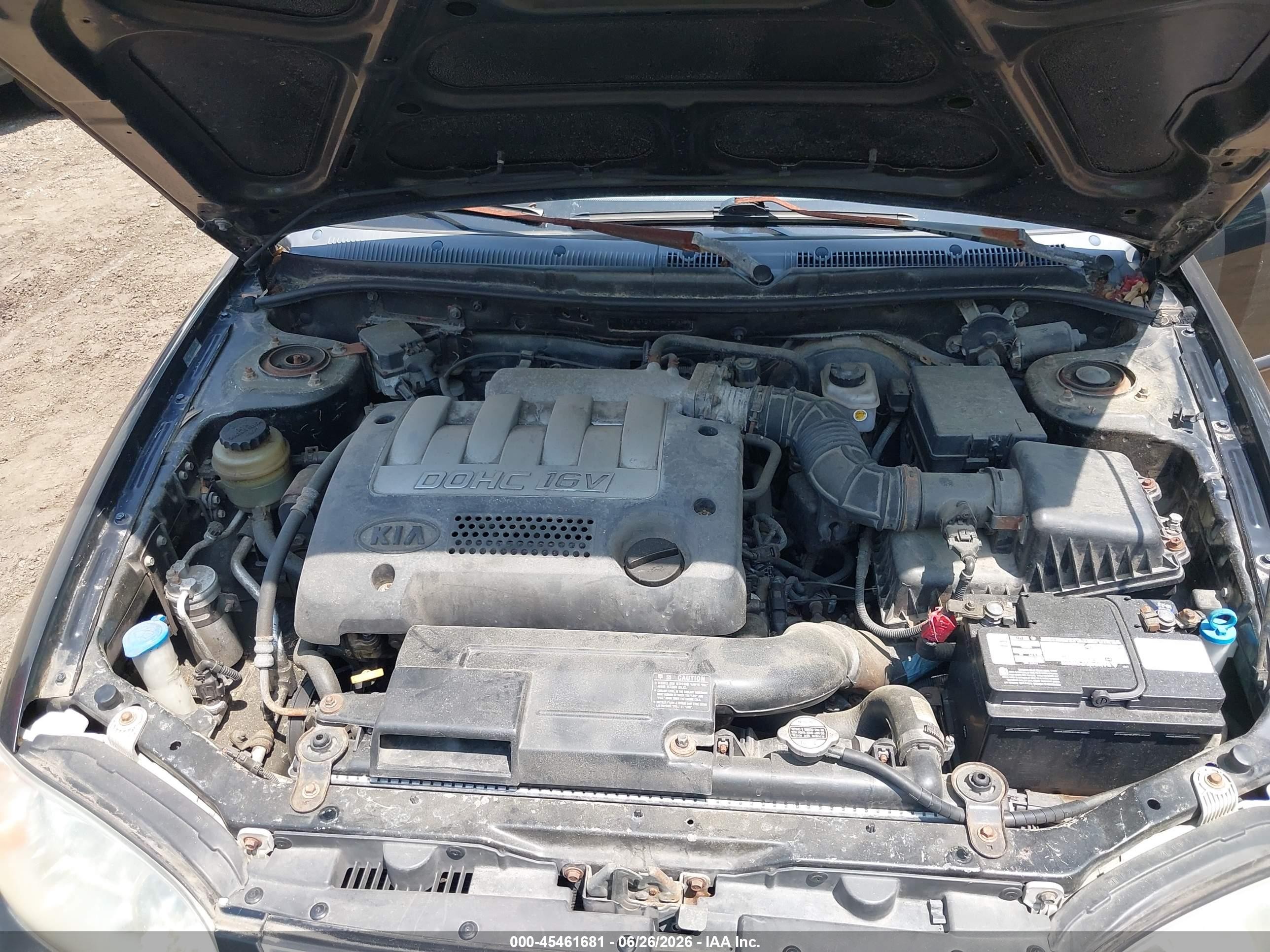 2003 Kia Spectra Ls Black vin: KNAFB121435286004