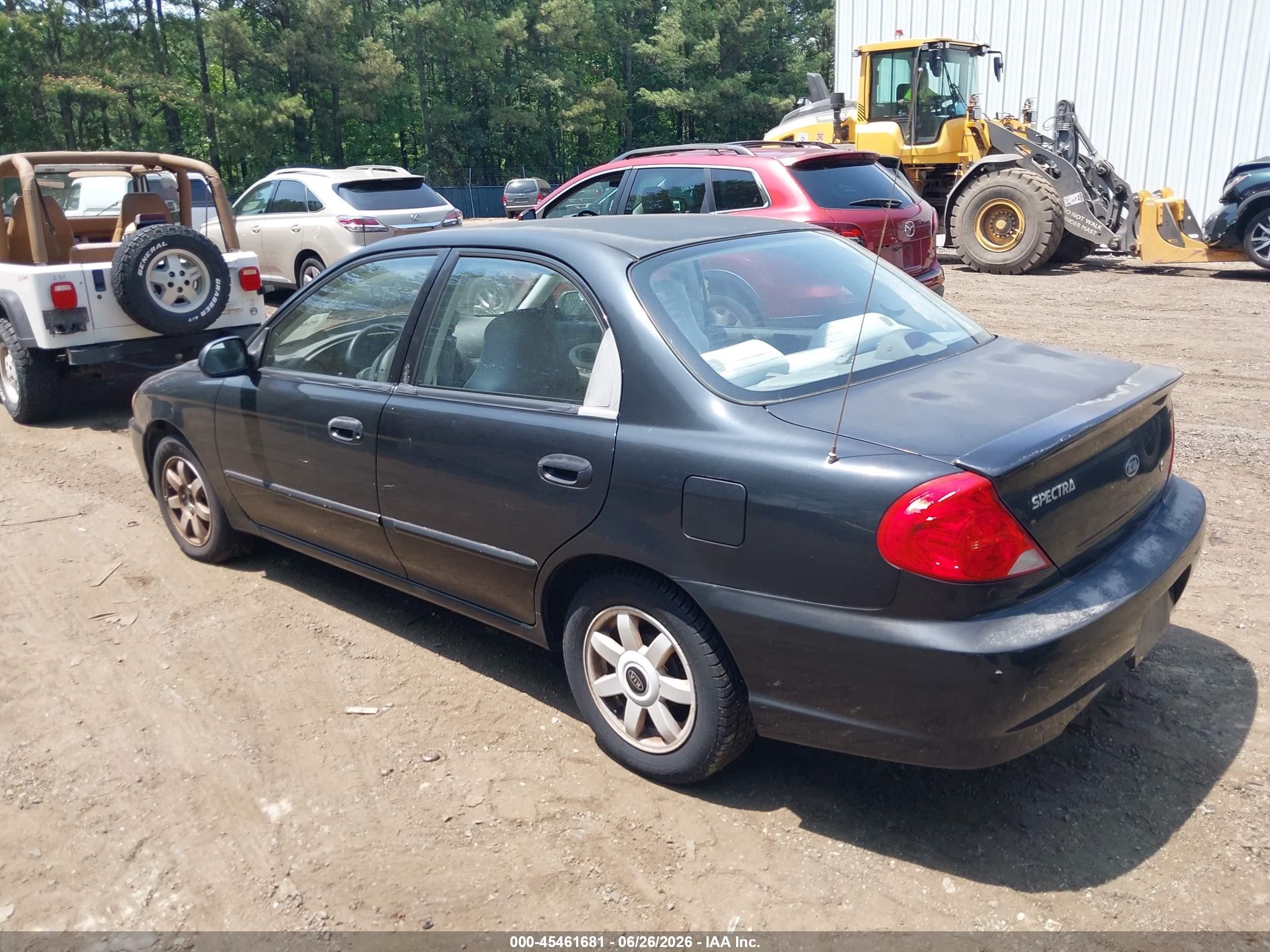 2003 Kia Spectra Ls Black vin: KNAFB121435286004