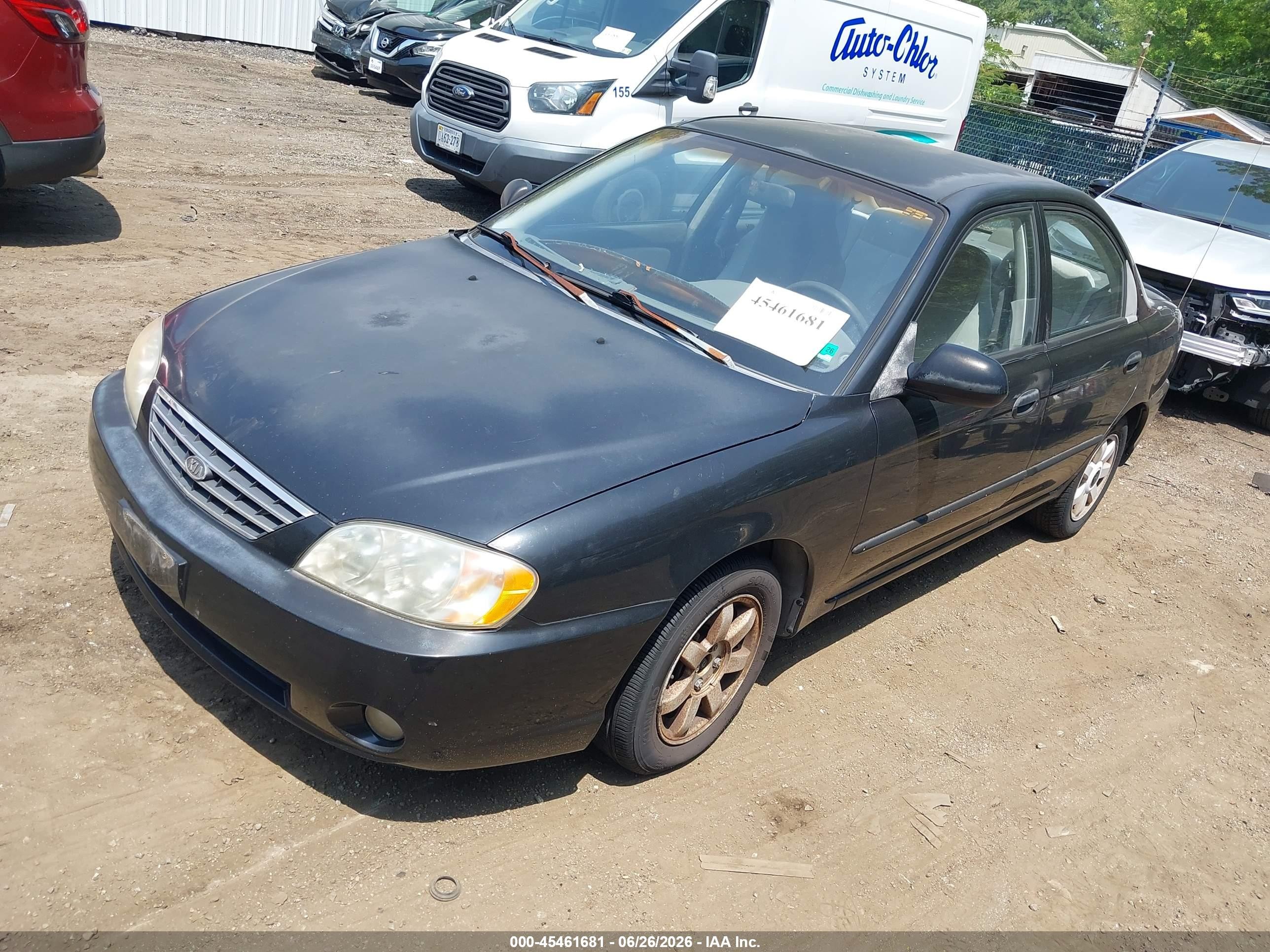 2003 Kia Spectra Ls Black vin: KNAFB121435286004