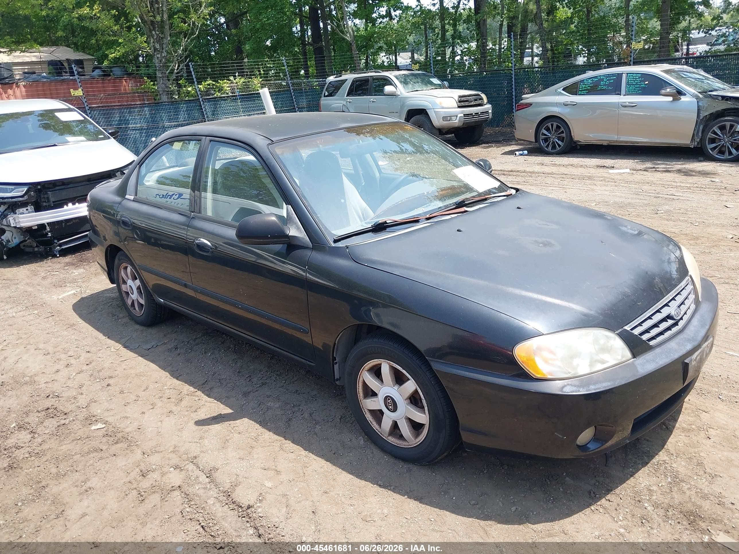2003 Kia Spectra Ls Black vin: KNAFB121435286004