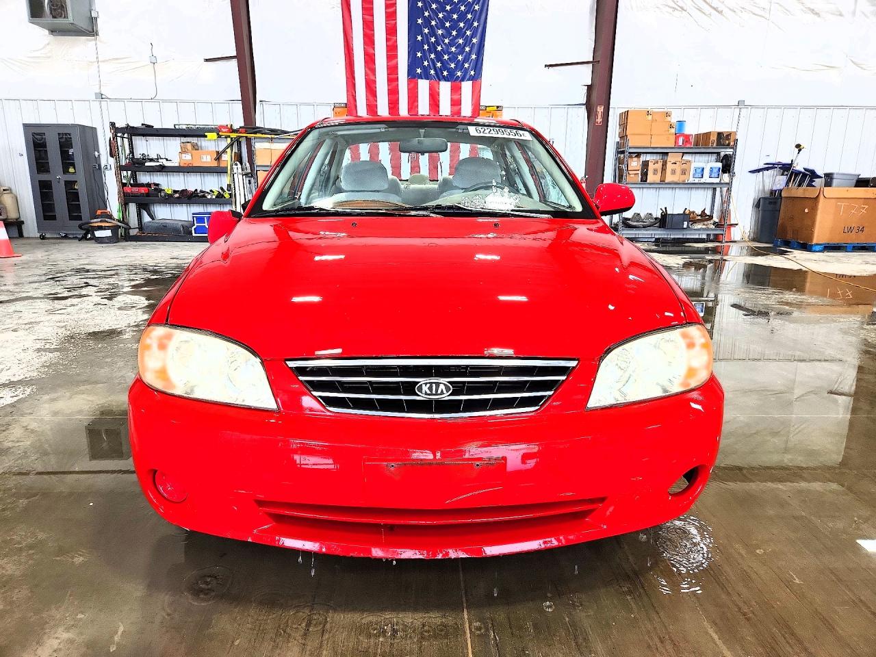 2004 Kia Spectra Base Red vin: KNAFB121545309971
