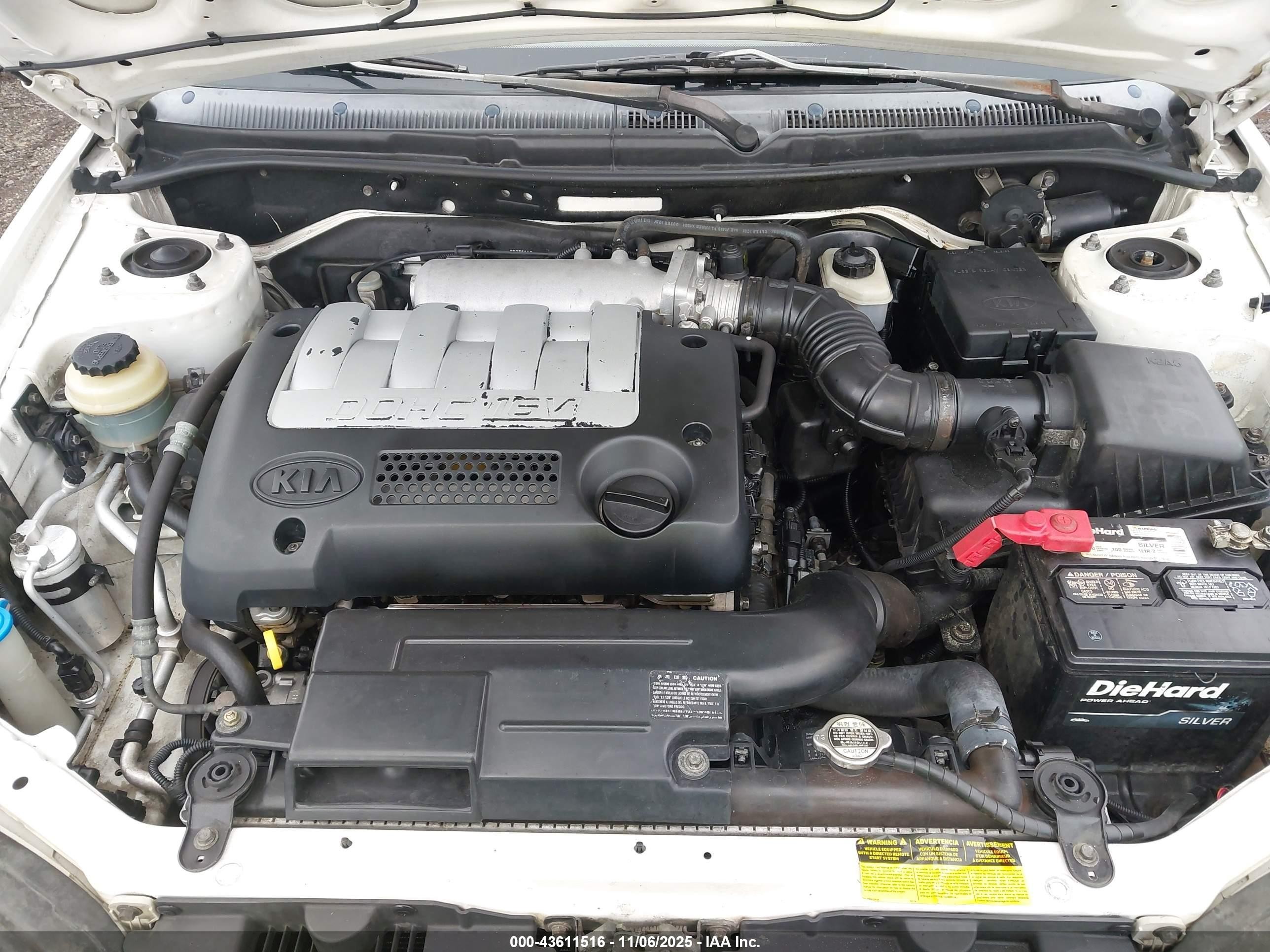 2004 Kia Spectra Ls Белый vin: KNAFB121545315303