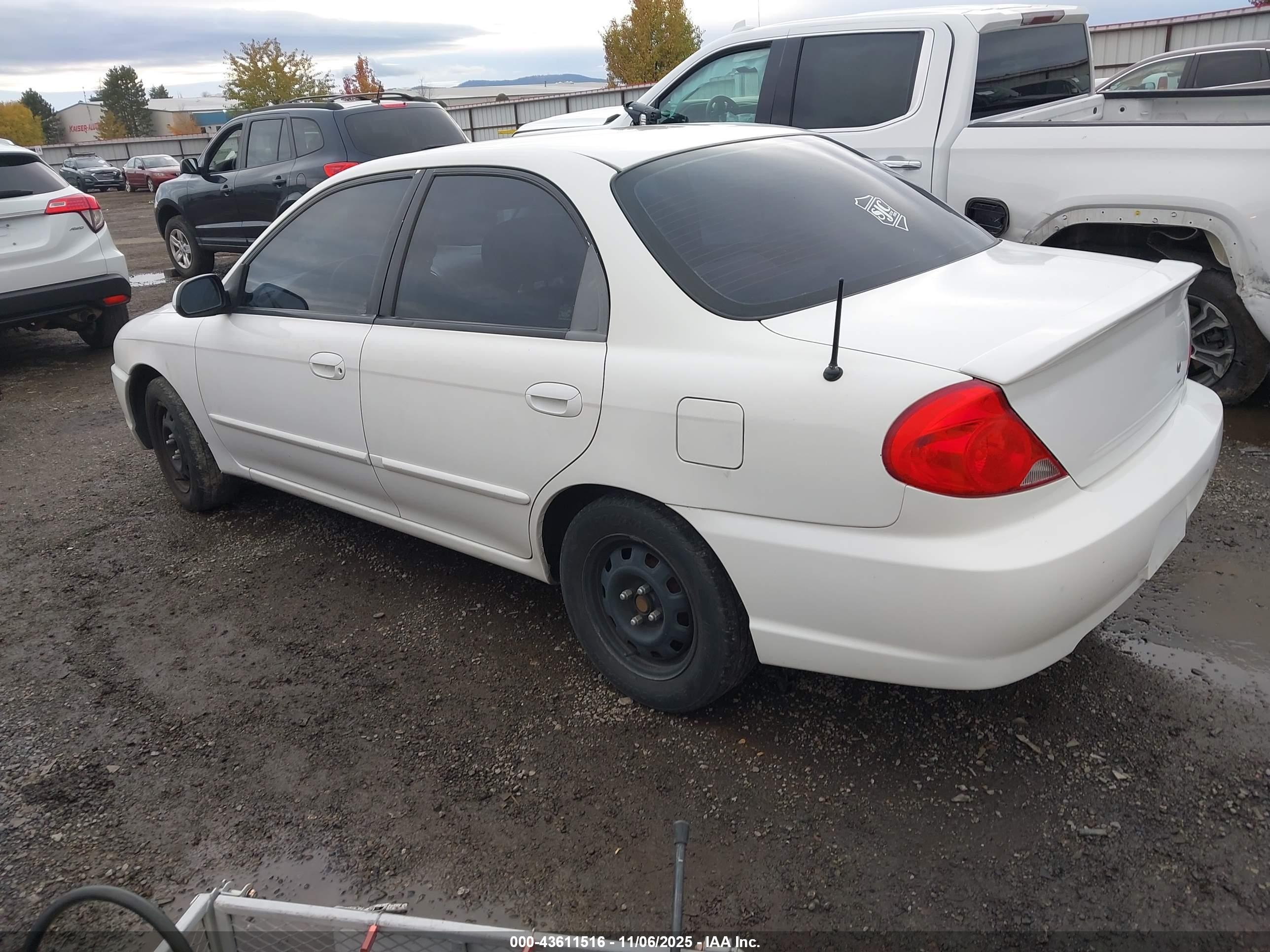 2004 Kia Spectra Ls Белый vin: KNAFB121545315303