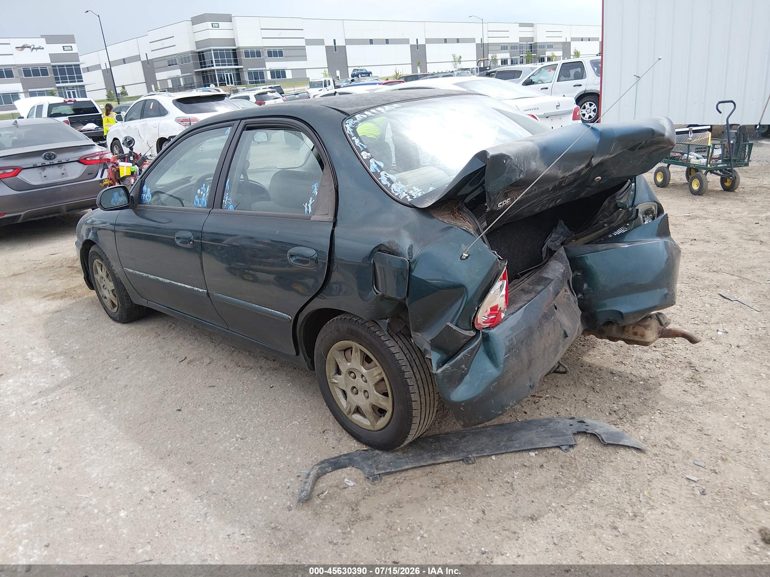 2002 Kia Spectra Ls Green vin: KNAFB121825133298