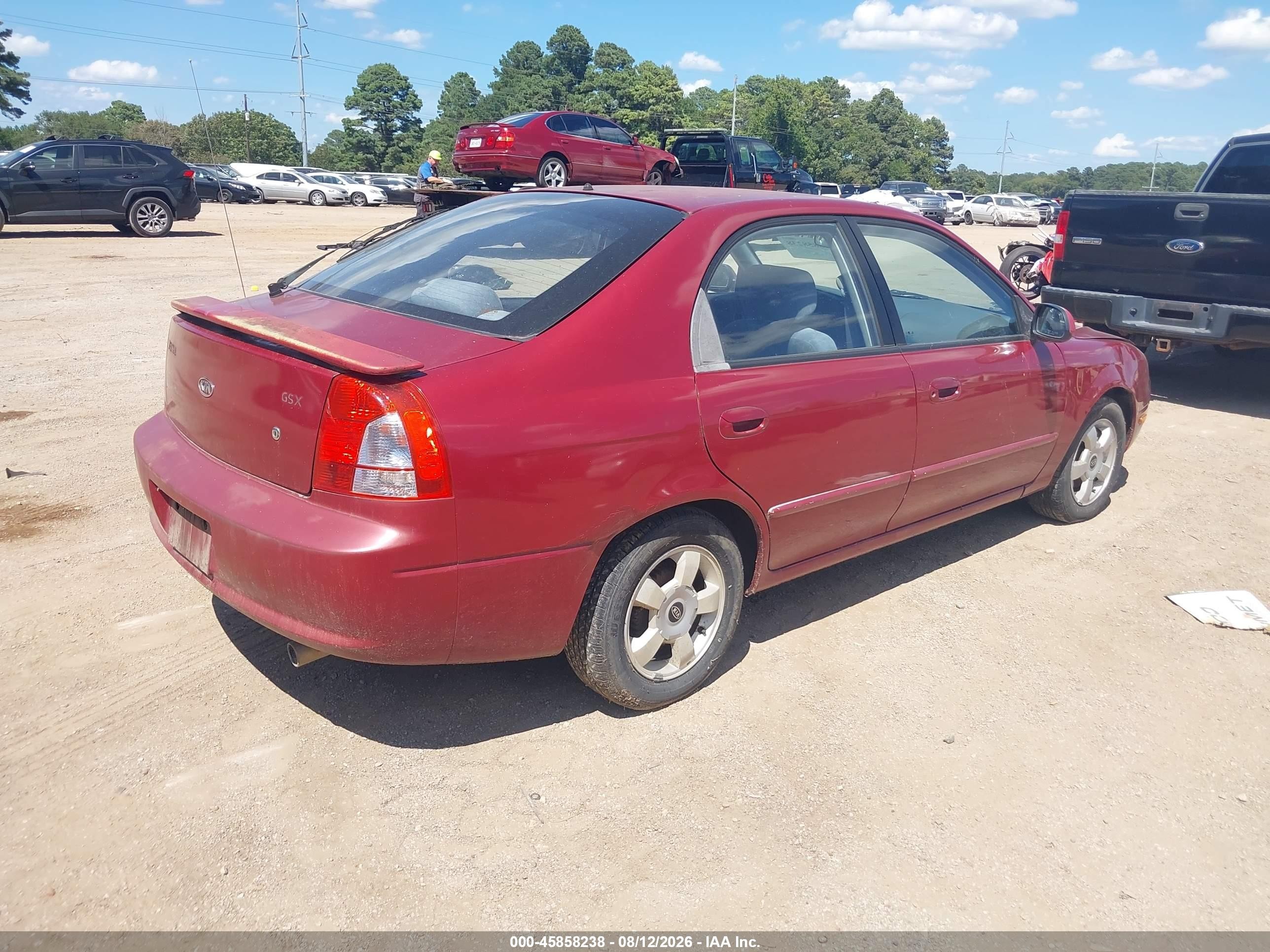 2003 Kia Spectra Gs/gsx Red vin: KNAFB161335120177