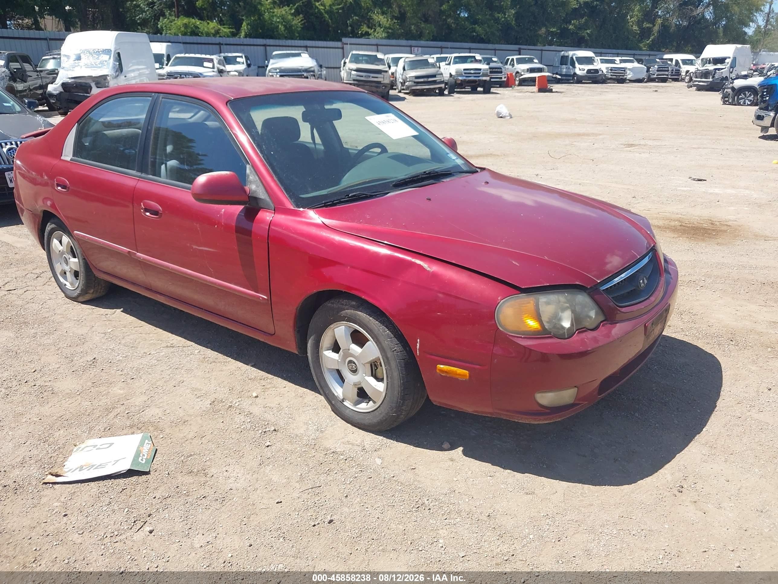 2003 Kia Spectra Gs/gsx Red vin: KNAFB161335120177