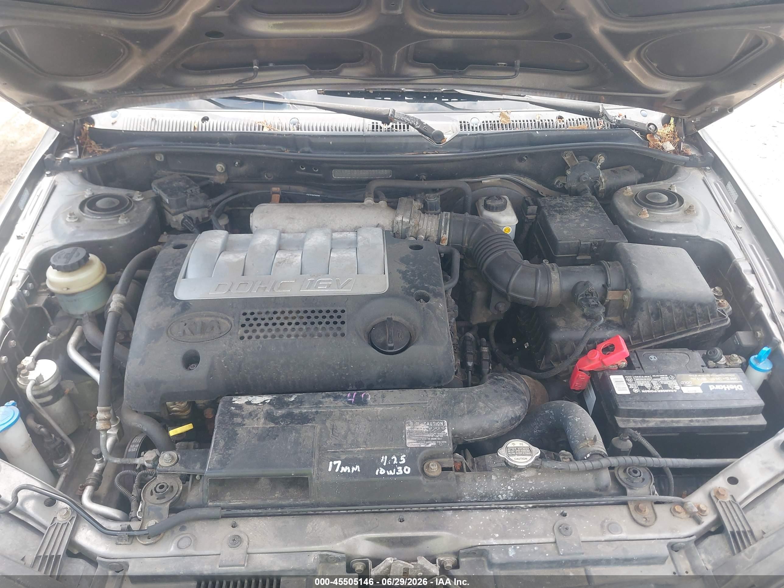 2003 Kia Spectra Gs/gsx Серый vin: KNAFB161635111456