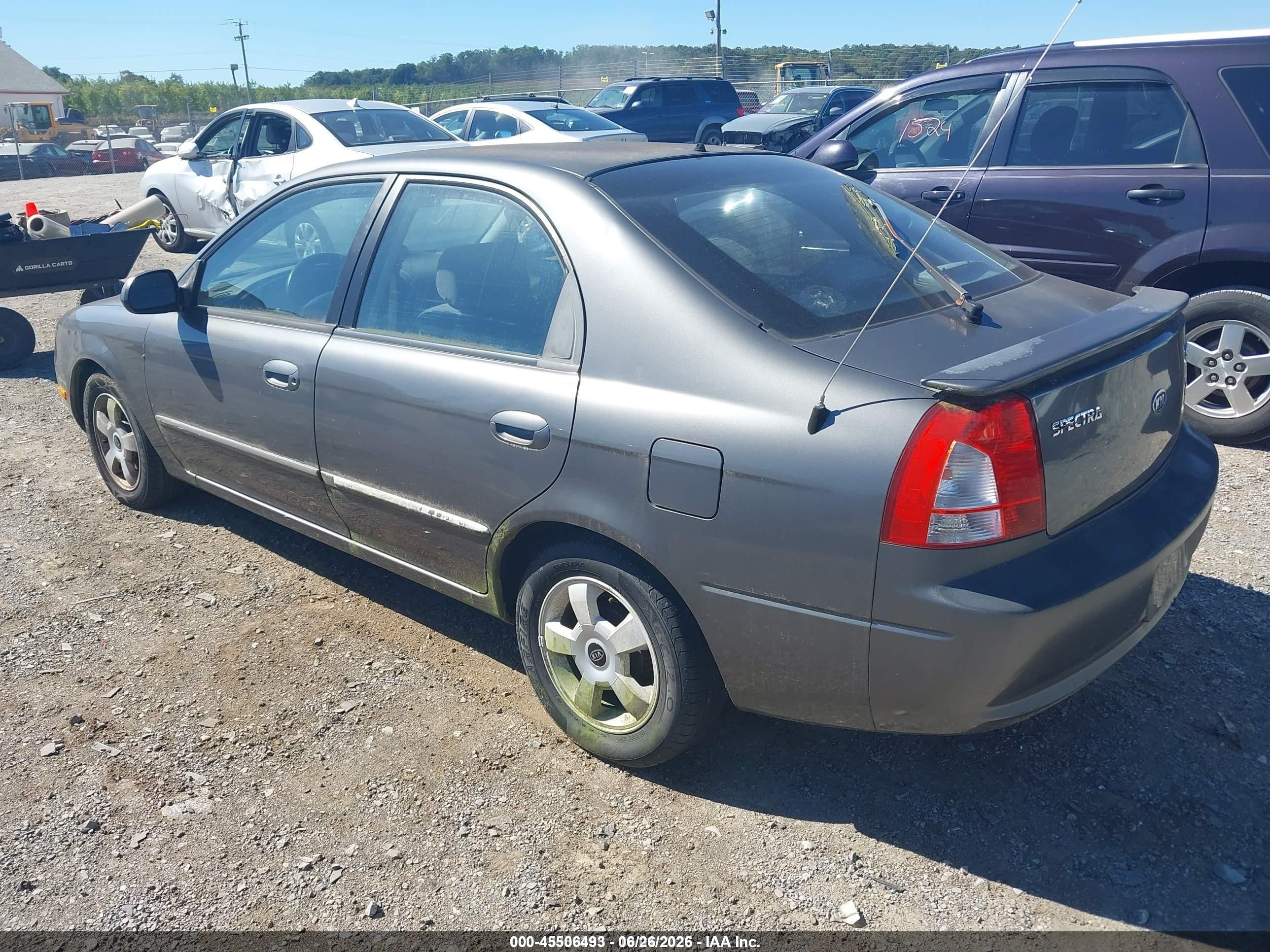 2004 Kia Spectra Gs/gsx Серый vin: KNAFB161645137508