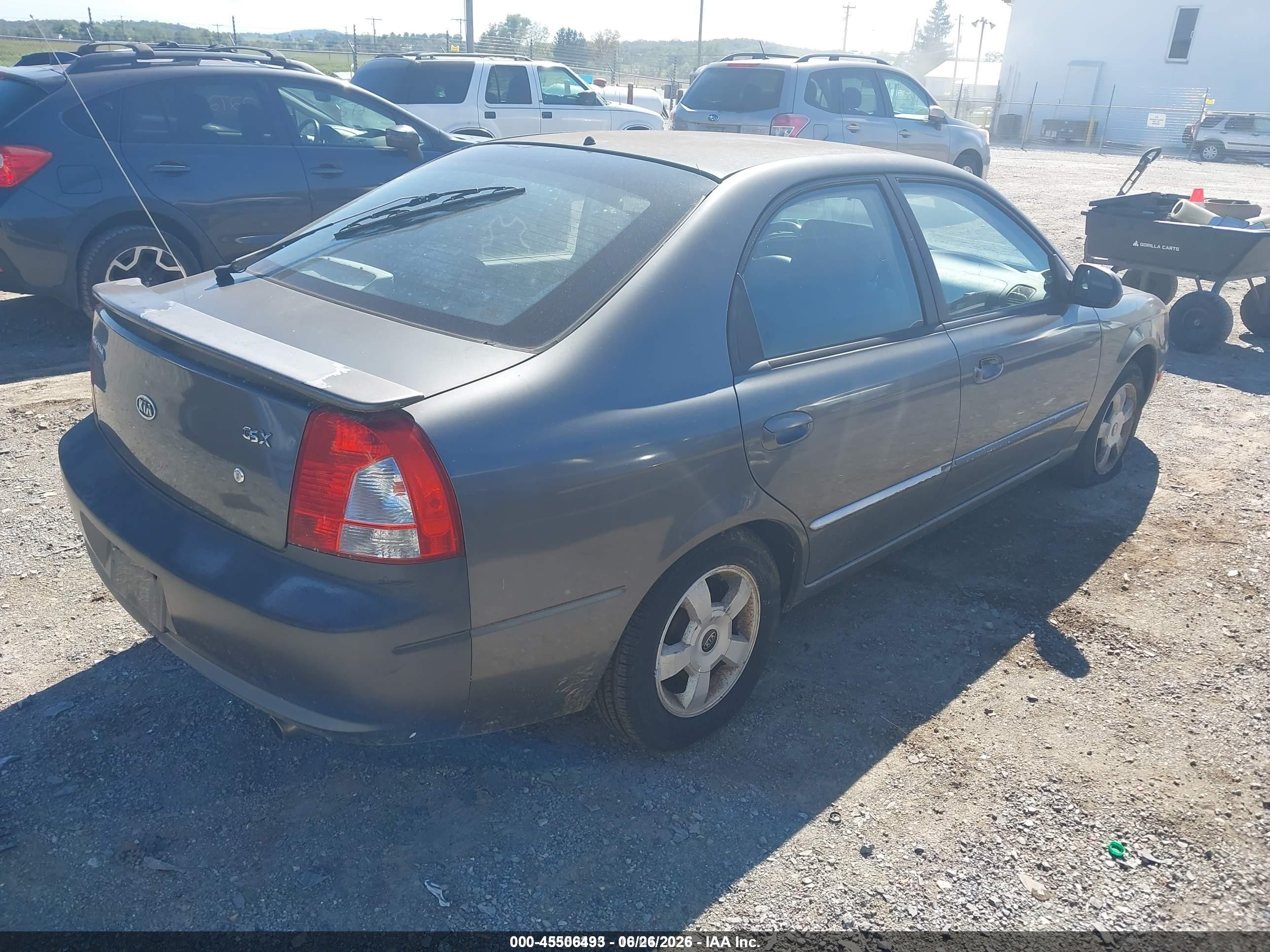 2004 Kia Spectra Gs/gsx Серый vin: KNAFB161645137508