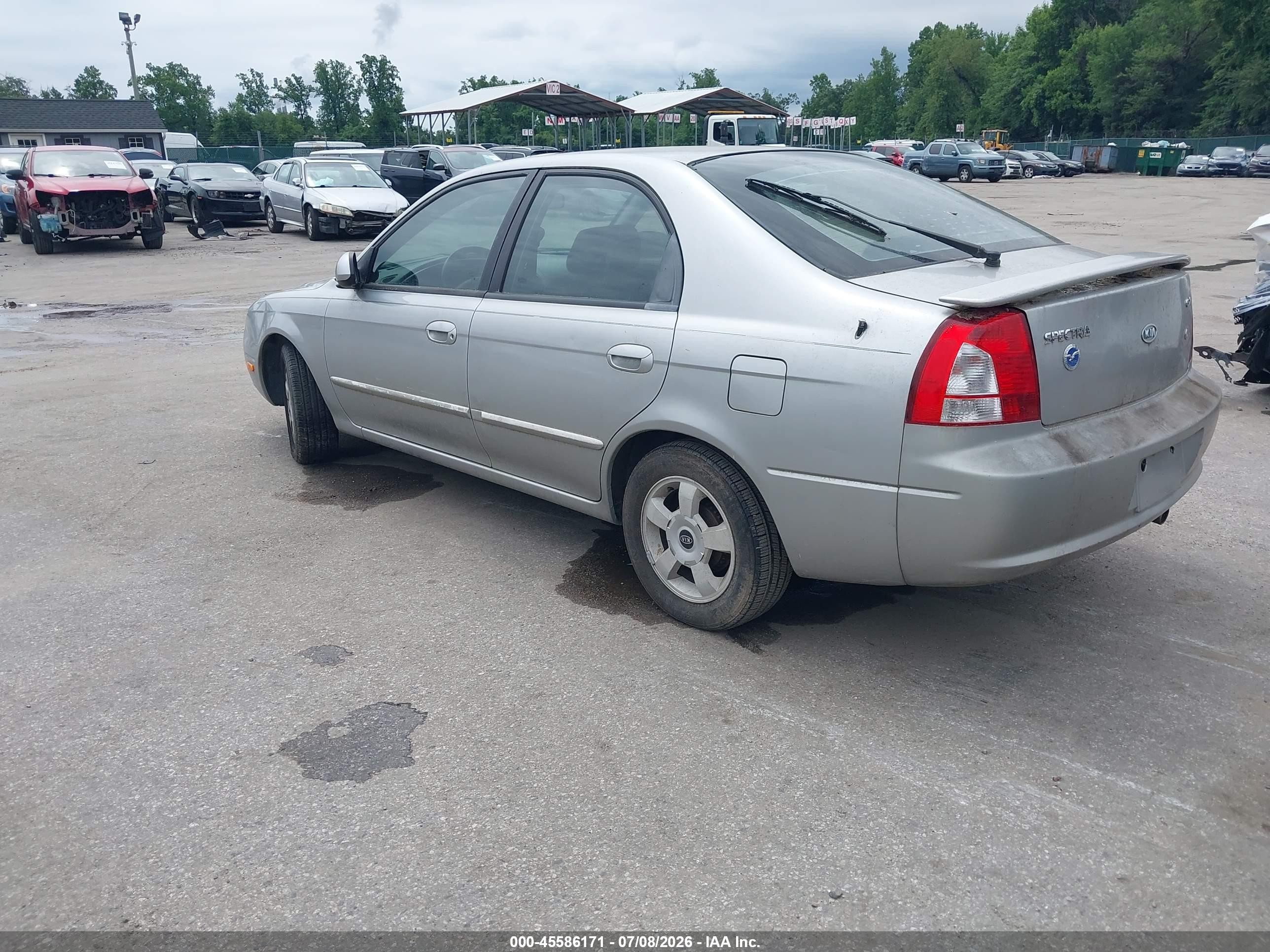 2004 Kia Spectra Gs/gsx Silver vin: KNAFB161945136871