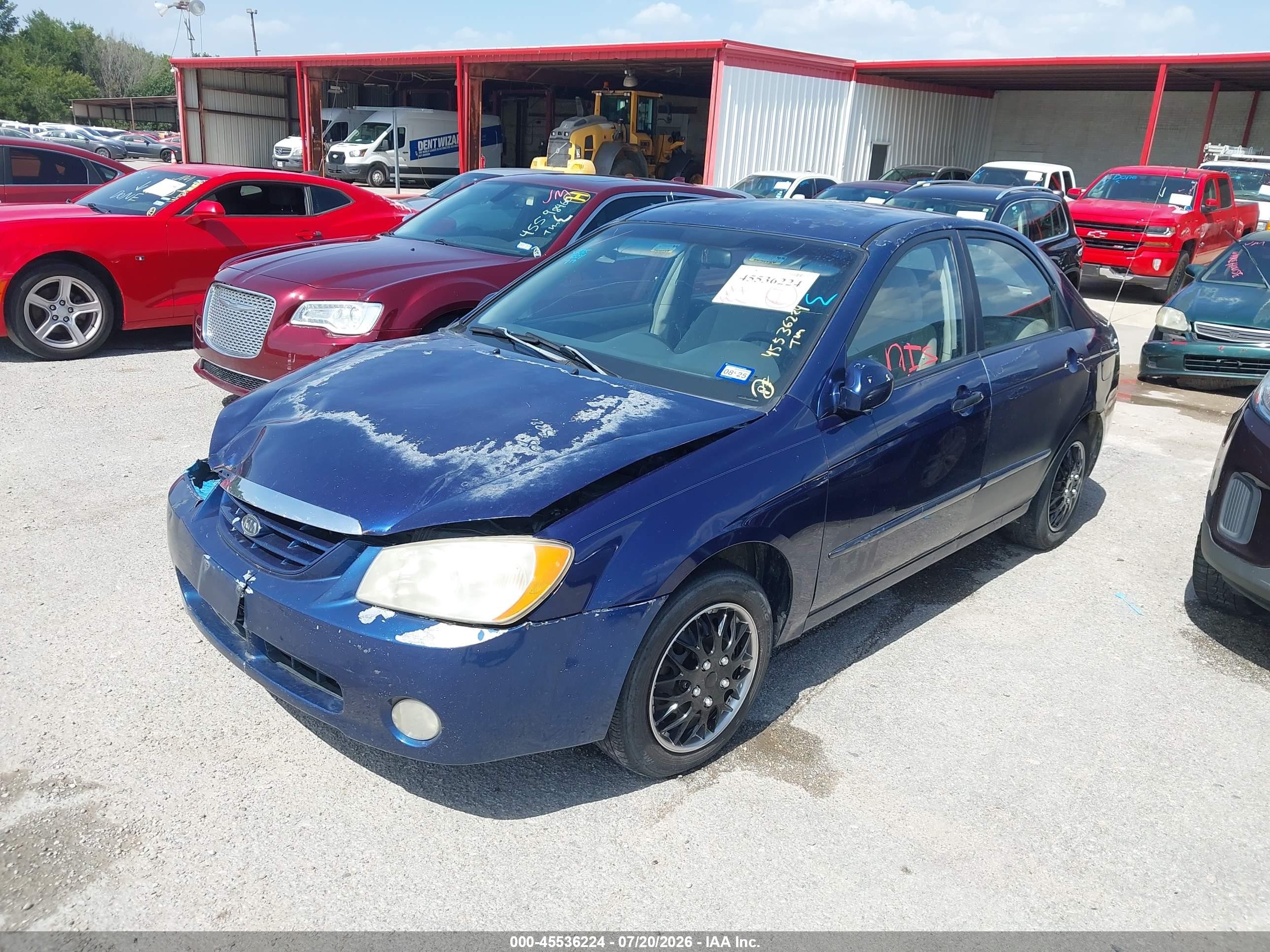2005 Kia Spectra Ex/lx/sx Blue vin: KNAFE121055122355