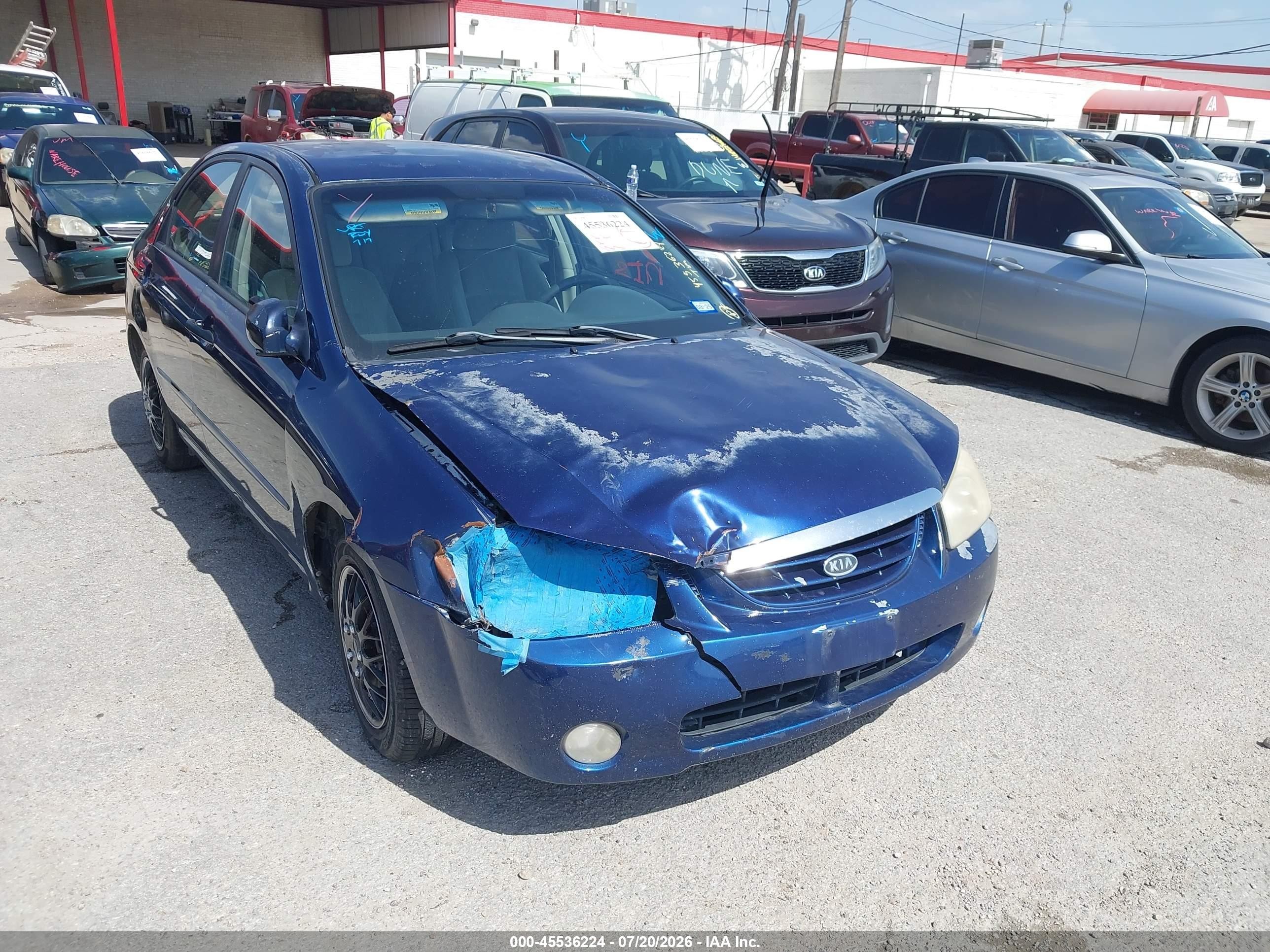 2005 Kia Spectra Ex/lx/sx Blue vin: KNAFE121055122355