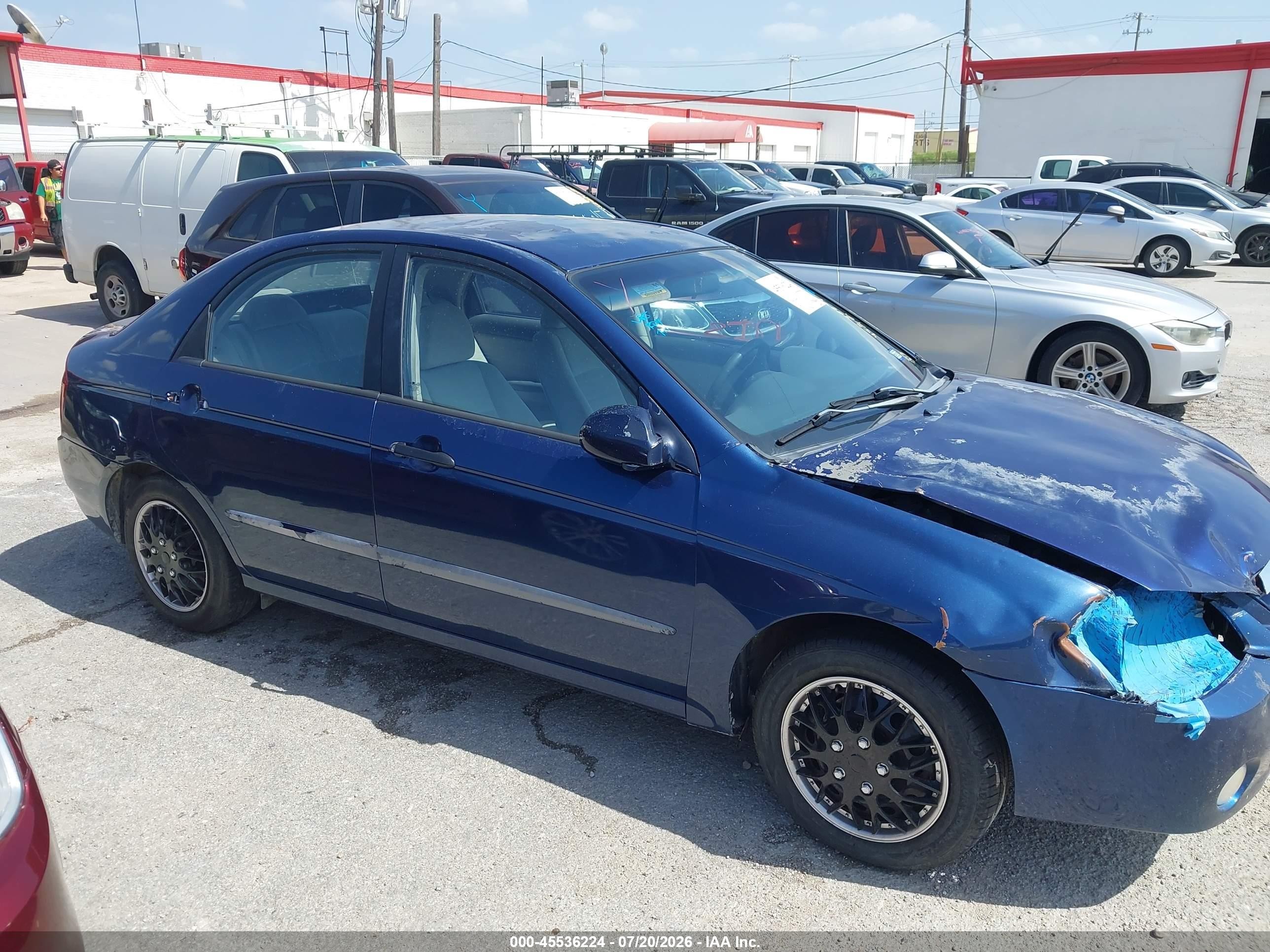 2005 Kia Spectra Ex/lx/sx Blue vin: KNAFE121055122355