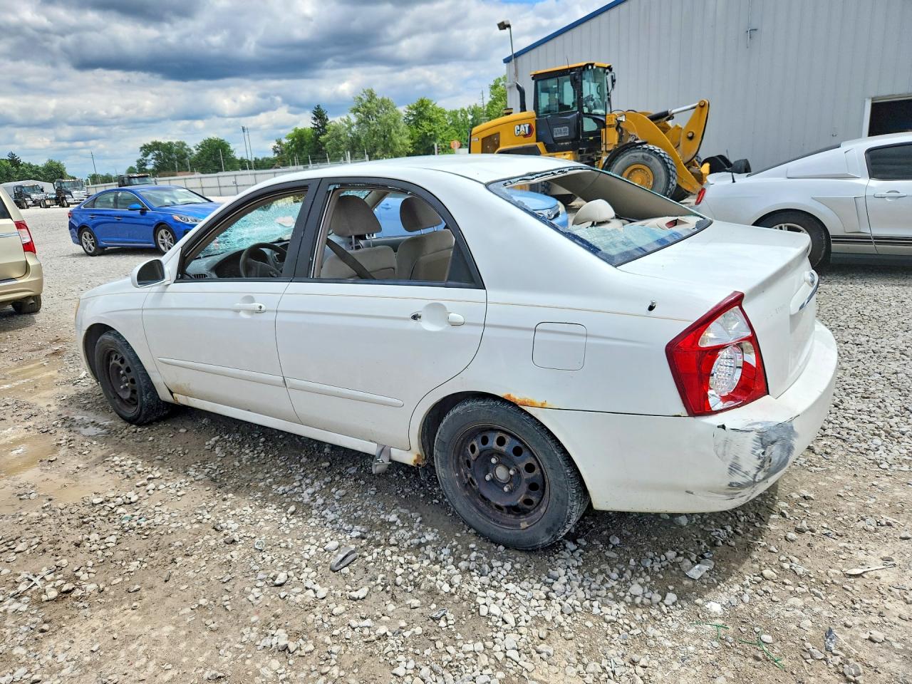 2006 Kia Spectra Ex White vin: KNAFE121065356044