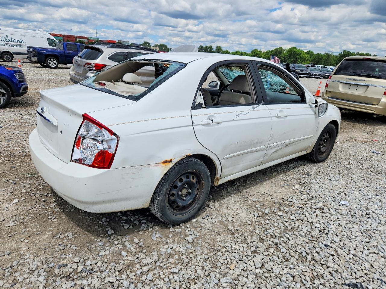 2006 Kia Spectra Ex White vin: KNAFE121065356044