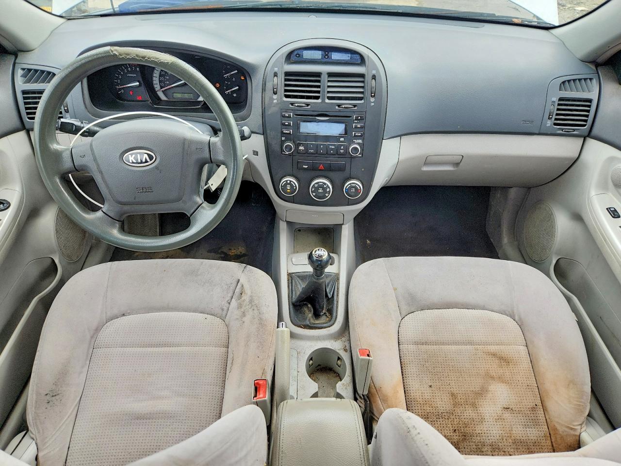 2007 Kia Spectra Lx Серебряный vin: KNAFE121075386288