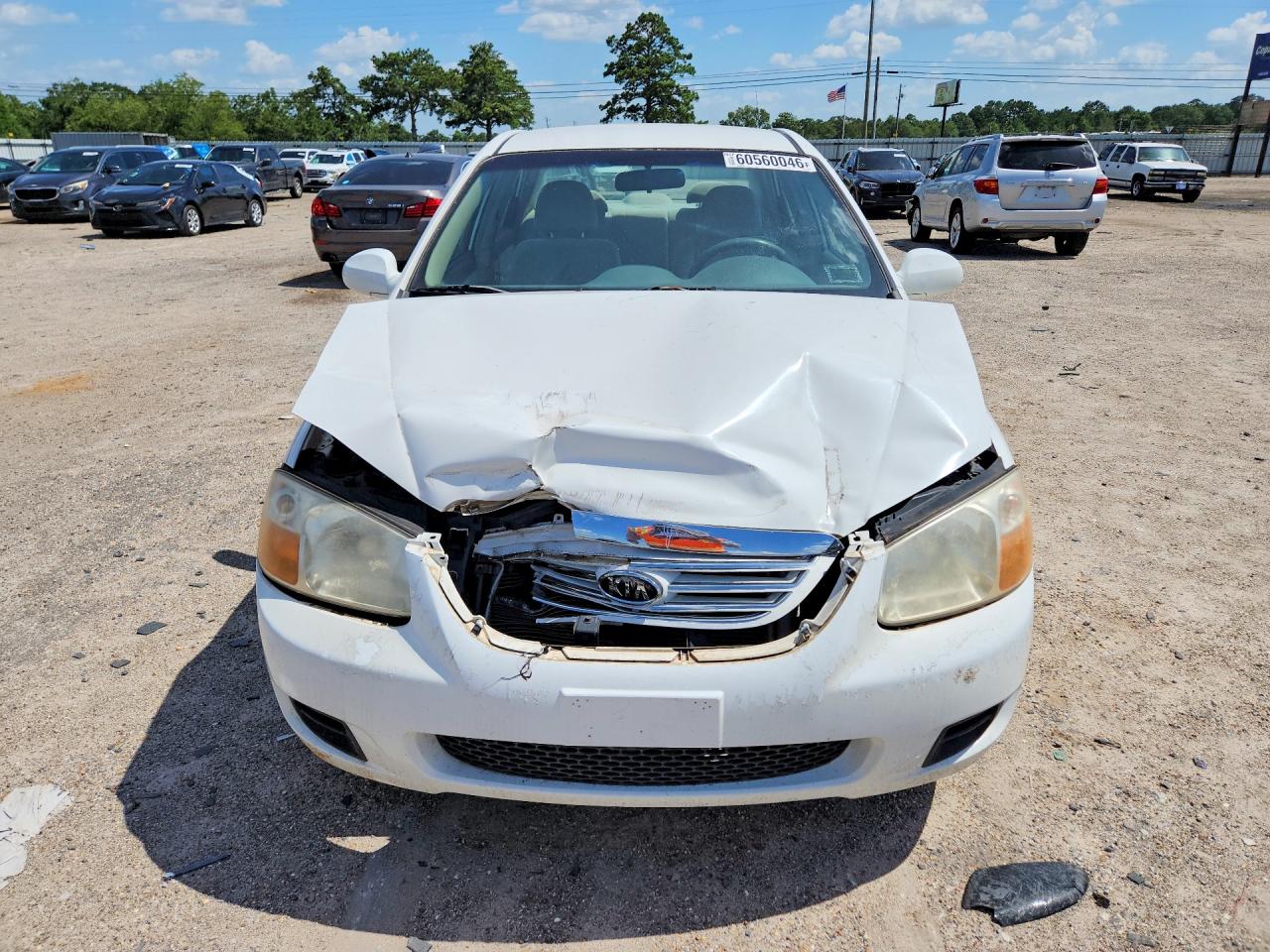 2007 Kia Spectra Lx White vin: KNAFE121075434355