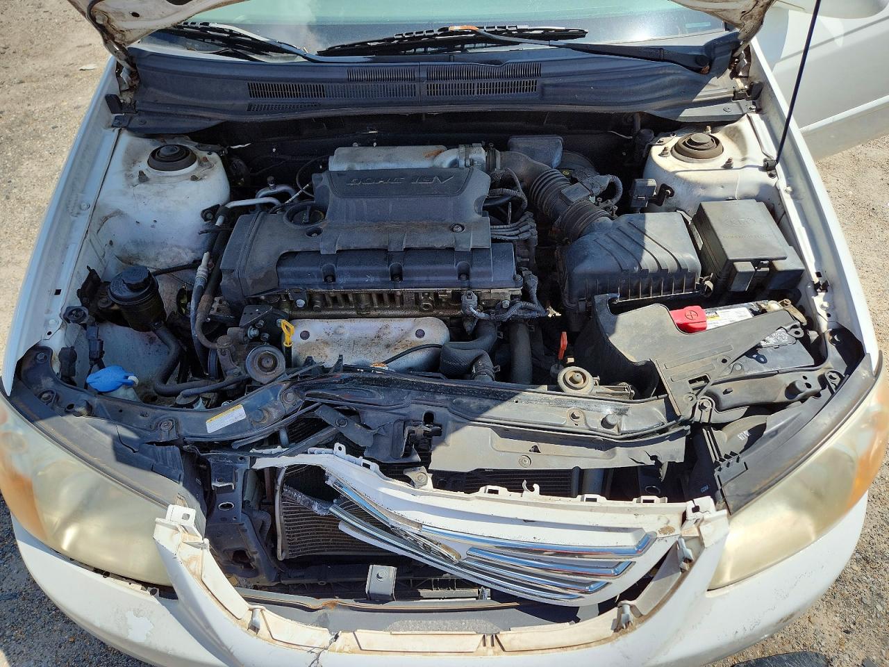 2007 Kia Spectra Lx White vin: KNAFE121075434355