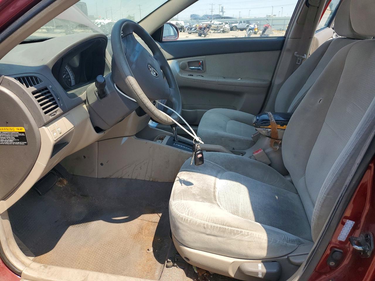 2007 Kia Spectra Lx Red vin: KNAFE121075438695