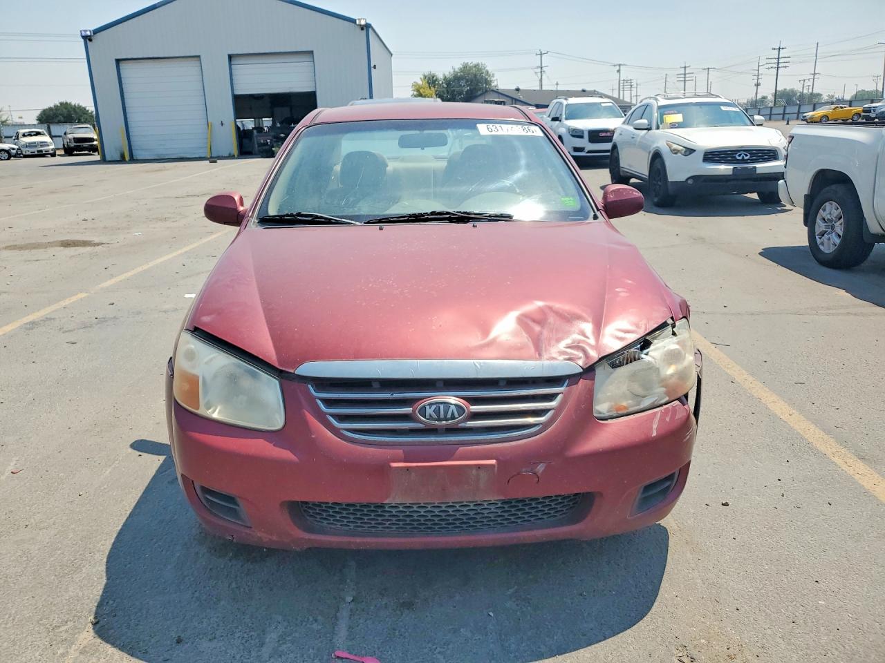 2007 Kia Spectra Lx Red vin: KNAFE121075438695