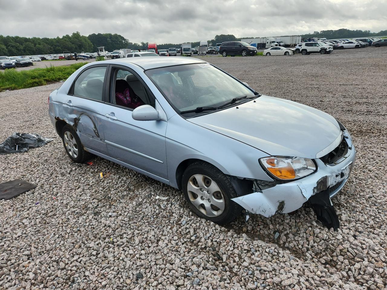 2007 Kia Spectra Lx Blue vin: KNAFE121075448949
