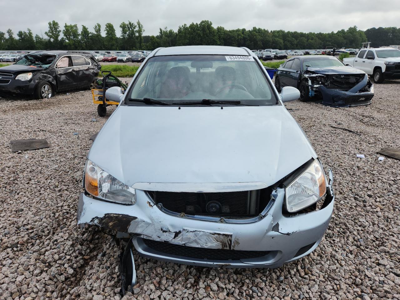 2007 Kia Spectra Lx Blue vin: KNAFE121075448949