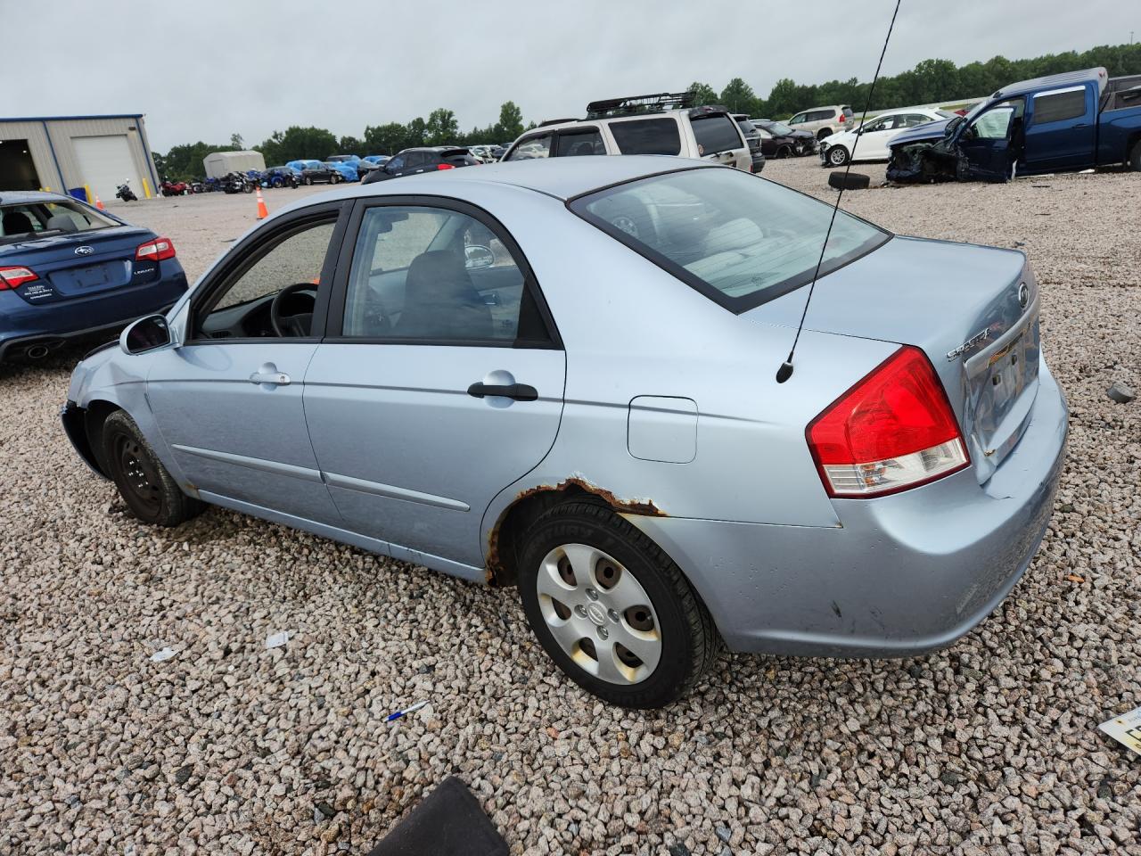 2007 Kia Spectra Lx Blue vin: KNAFE121075448949