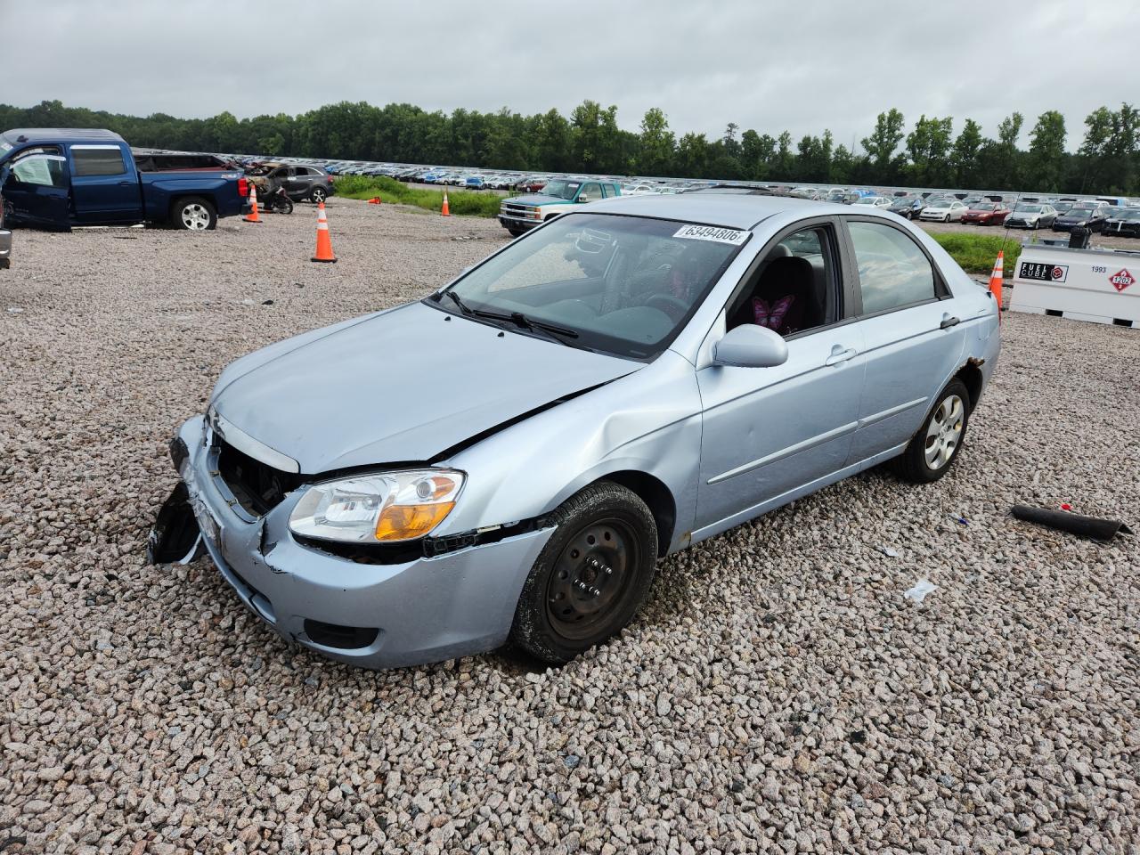 2007 Kia Spectra Lx Blue vin: KNAFE121075448949