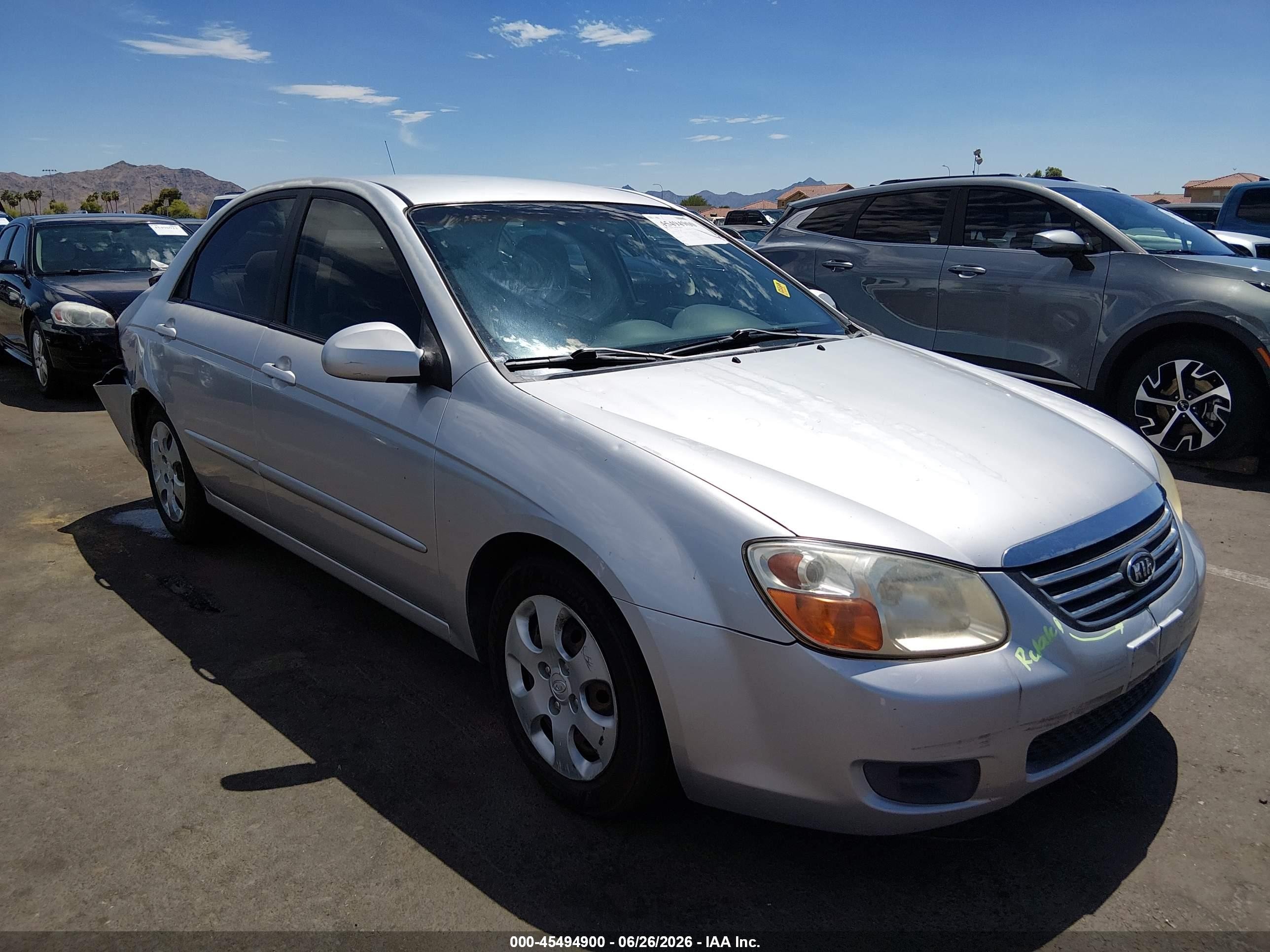 2008 Kia Spectra Ex Silver vin: KNAFE121085495738