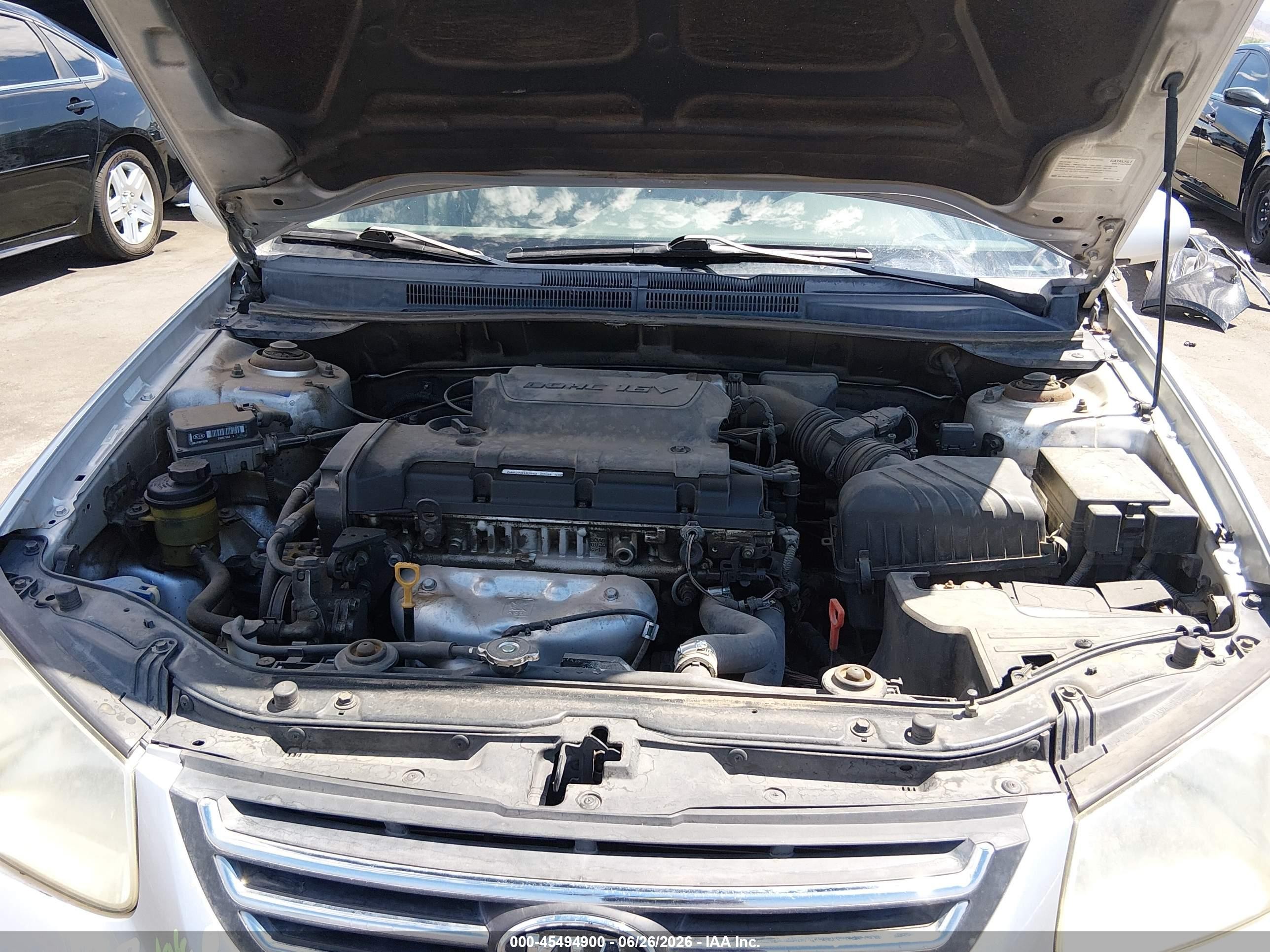 2008 Kia Spectra Ex Silver vin: KNAFE121085495738
