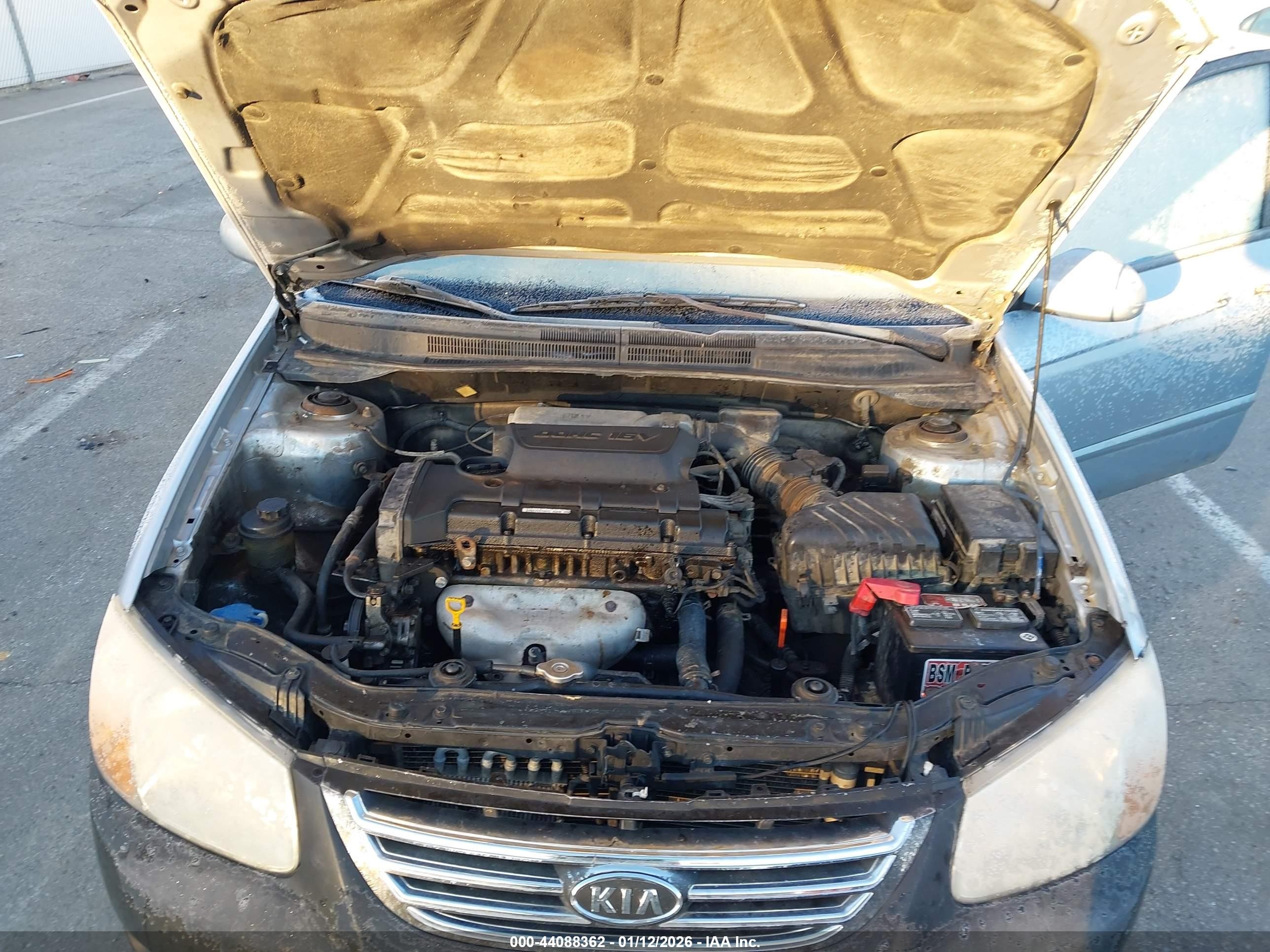 2008 Kia Spectra Lx Silver vin: KNAFE121085536143