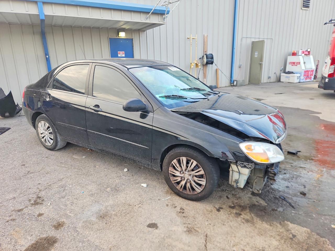 2008 Kia Spectra Lx Black vin: KNAFE121085544081