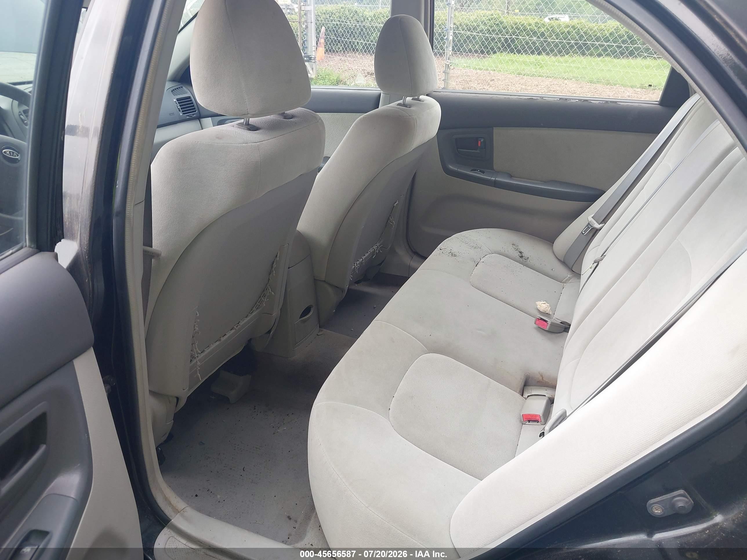 2006 Kia Spectra Ex/lx/sx Black vin: KNAFE121165298400