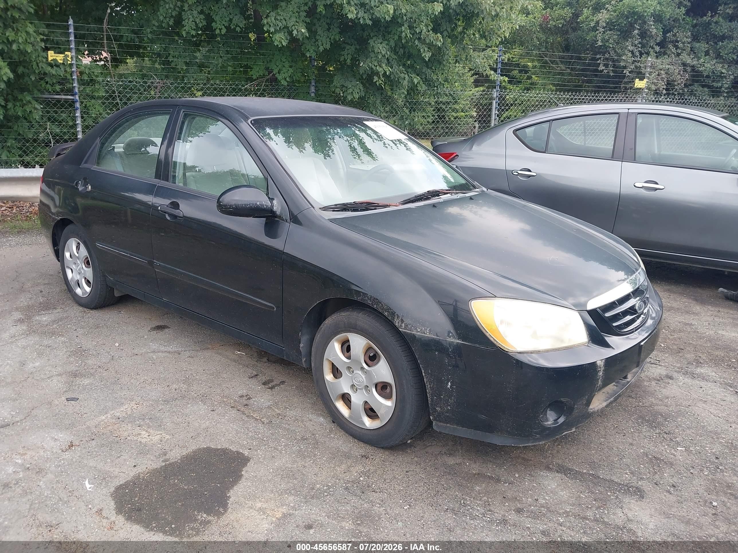 2006 Kia Spectra Ex/lx/sx Black vin: KNAFE121165298400