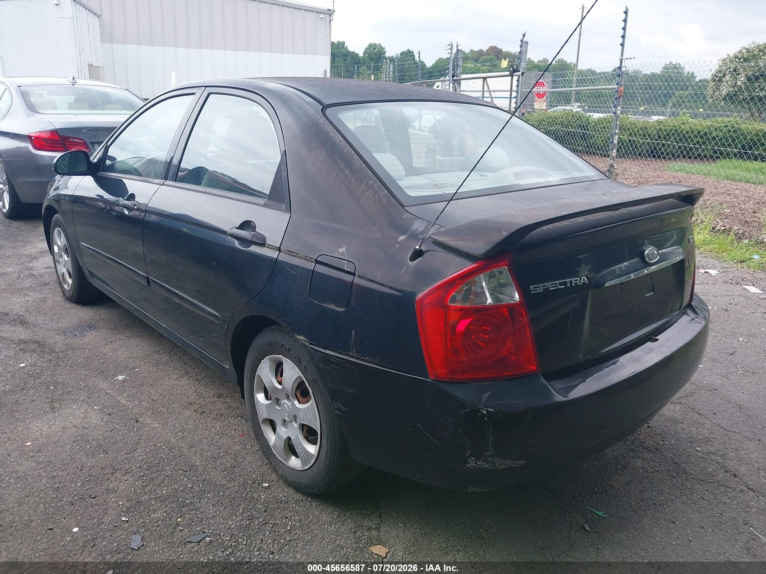 2006 Kia Spectra Ex/lx/sx Black vin: KNAFE121165298400