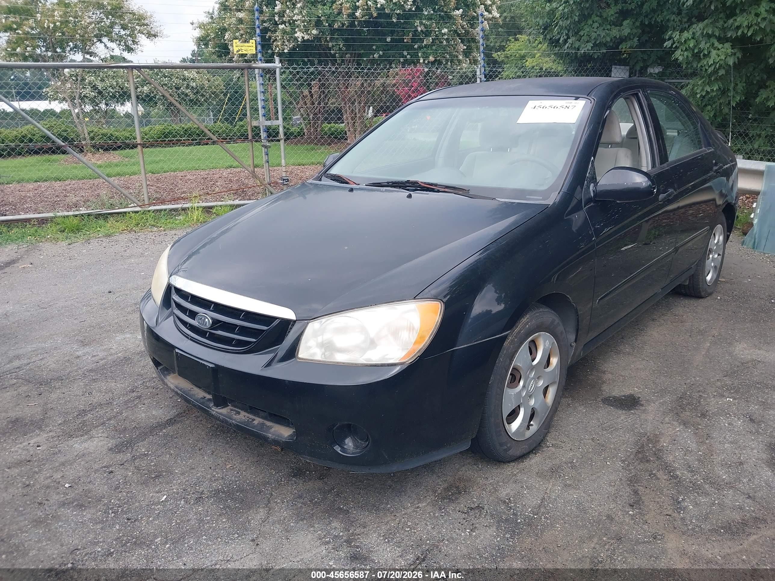 2006 Kia Spectra Ex/lx/sx Black vin: KNAFE121165298400