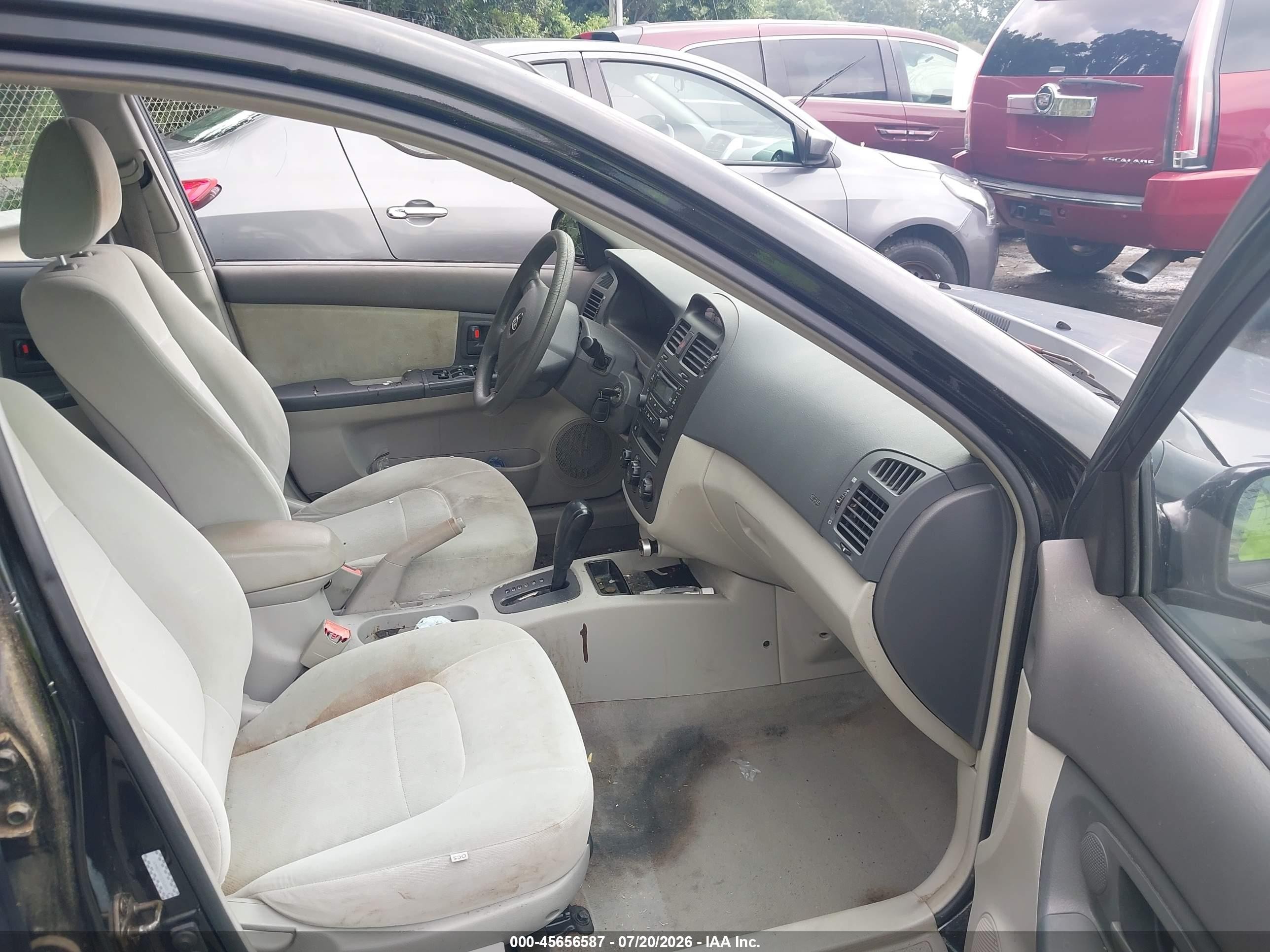 2006 Kia Spectra Ex/lx/sx Black vin: KNAFE121165298400