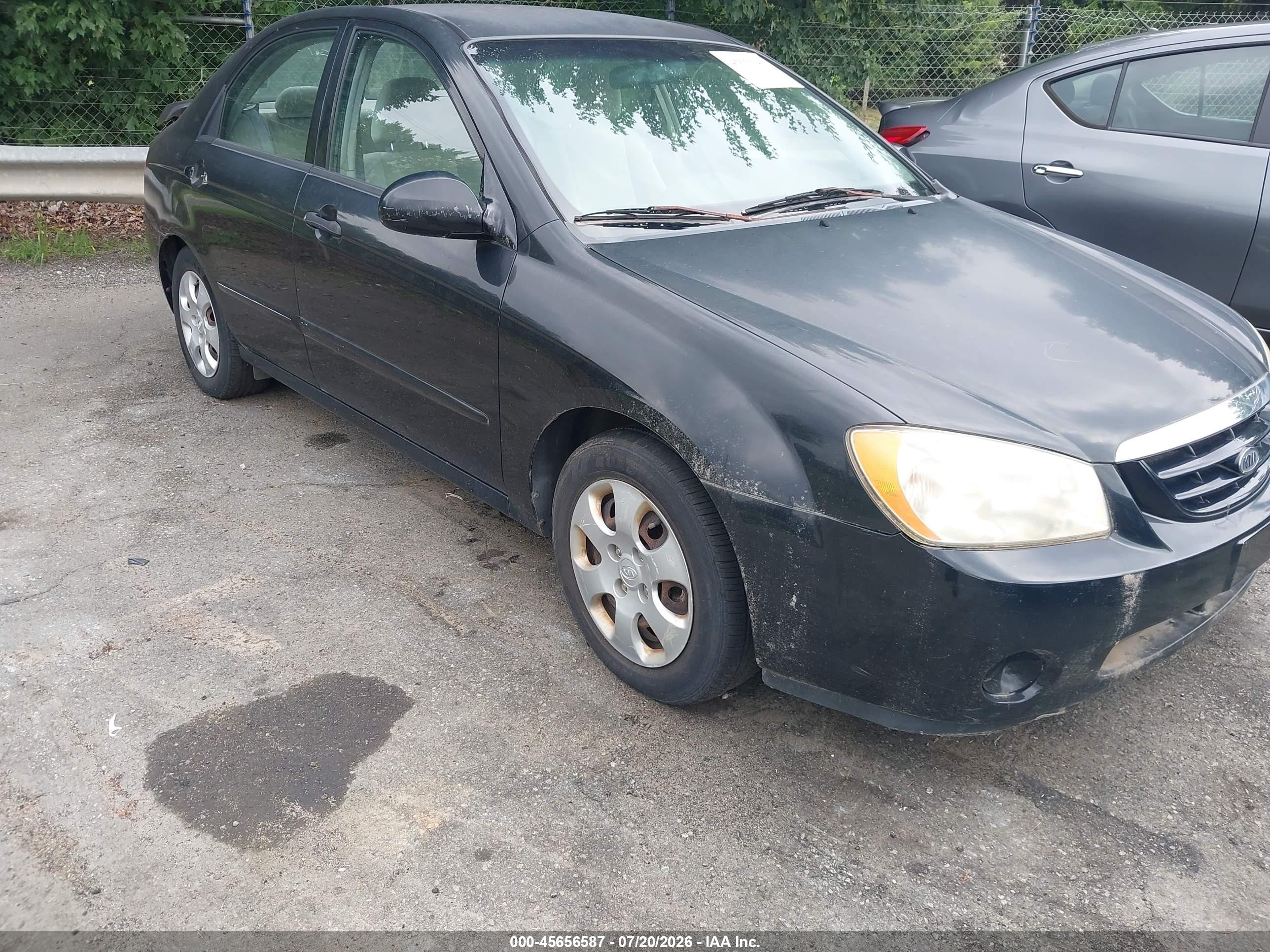2006 Kia Spectra Ex/lx/sx Black vin: KNAFE121165298400