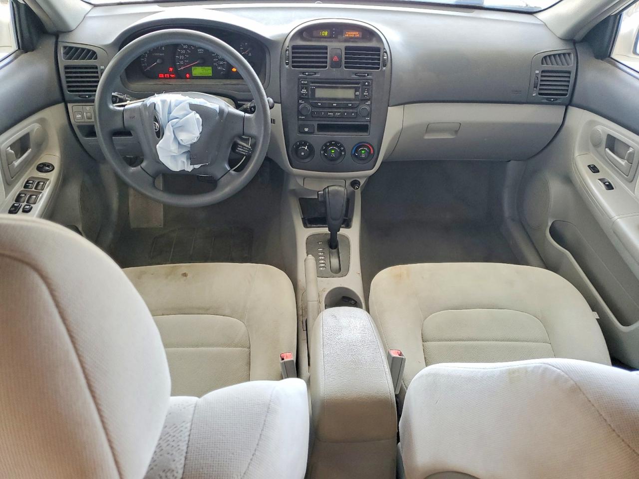 2006 Kia Spectra Ex White vin: KNAFE121165351807