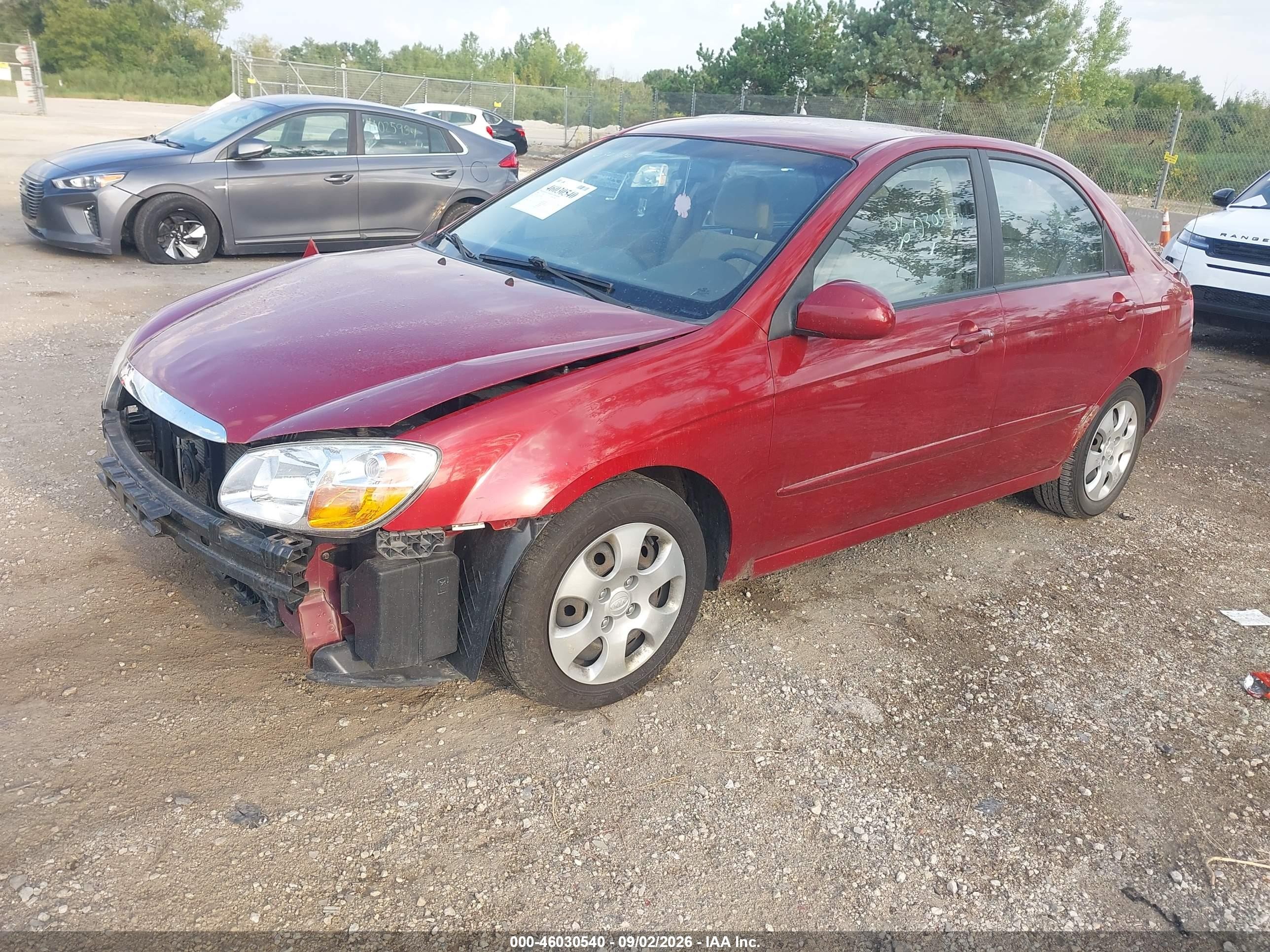 2008 Kia Spectra Ex Red vin: KNAFE121185541710