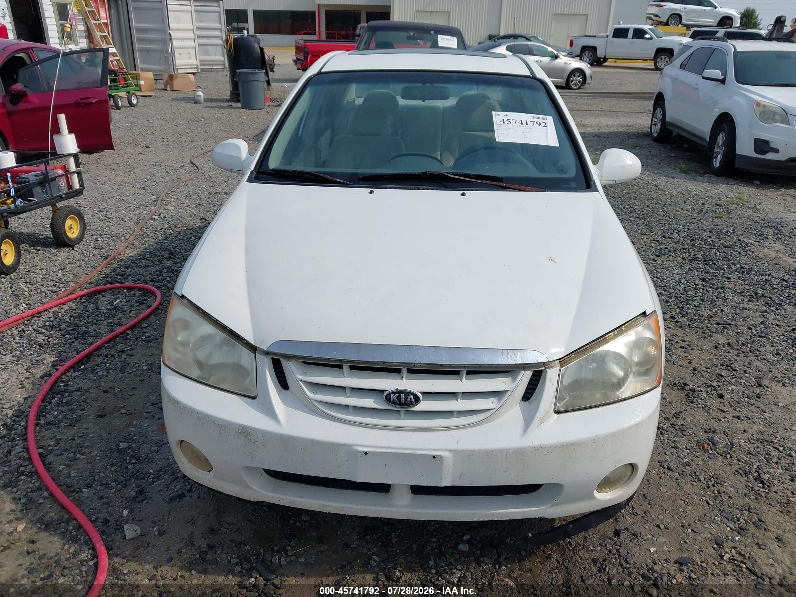 2004 Kia Spectra Ex/lx White vin: KNAFE121245036768