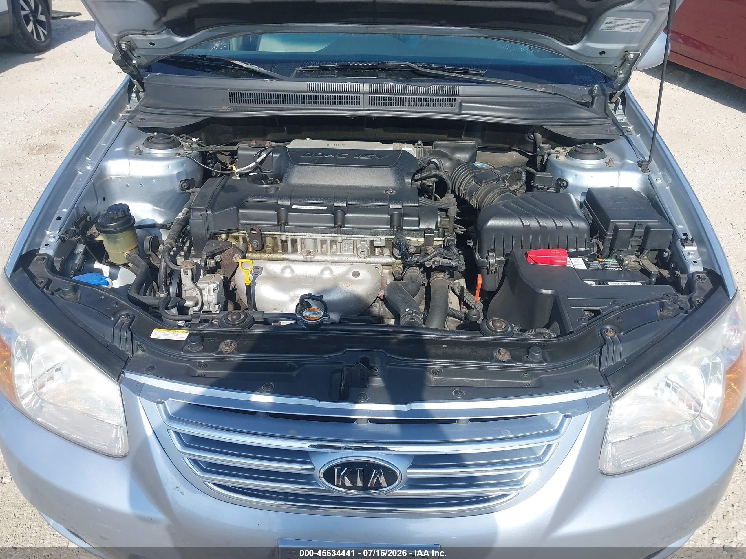 2007 Kia Spectra Ex Silver vin: KNAFE121275377494