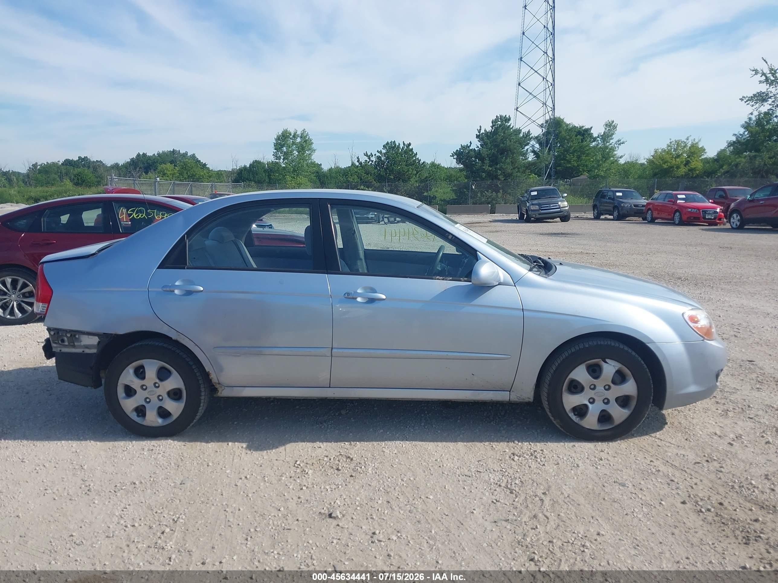2007 Kia Spectra Ex Silver vin: KNAFE121275377494