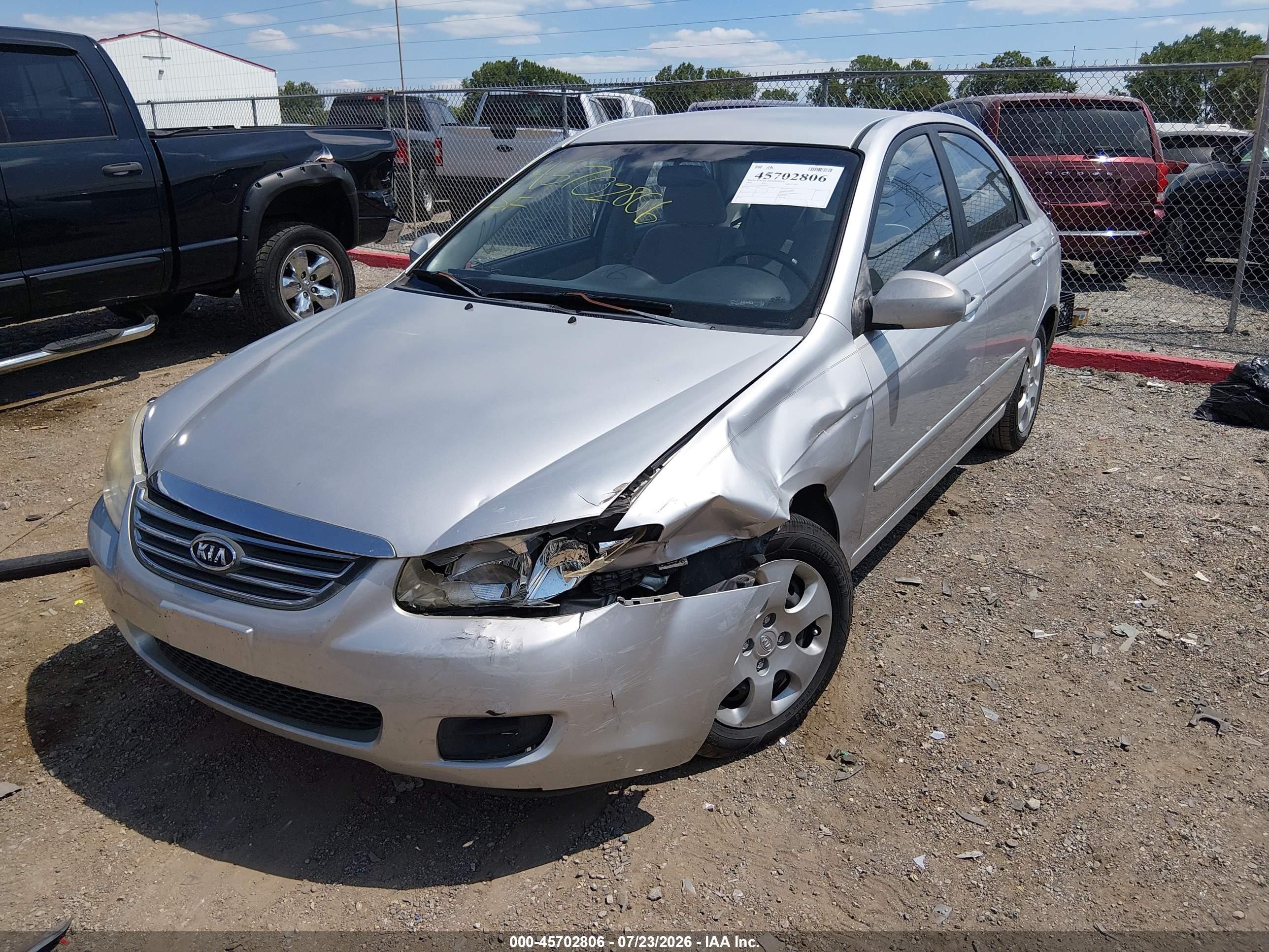 2008 Kia Spectra Ex Silver vin: KNAFE121285541425