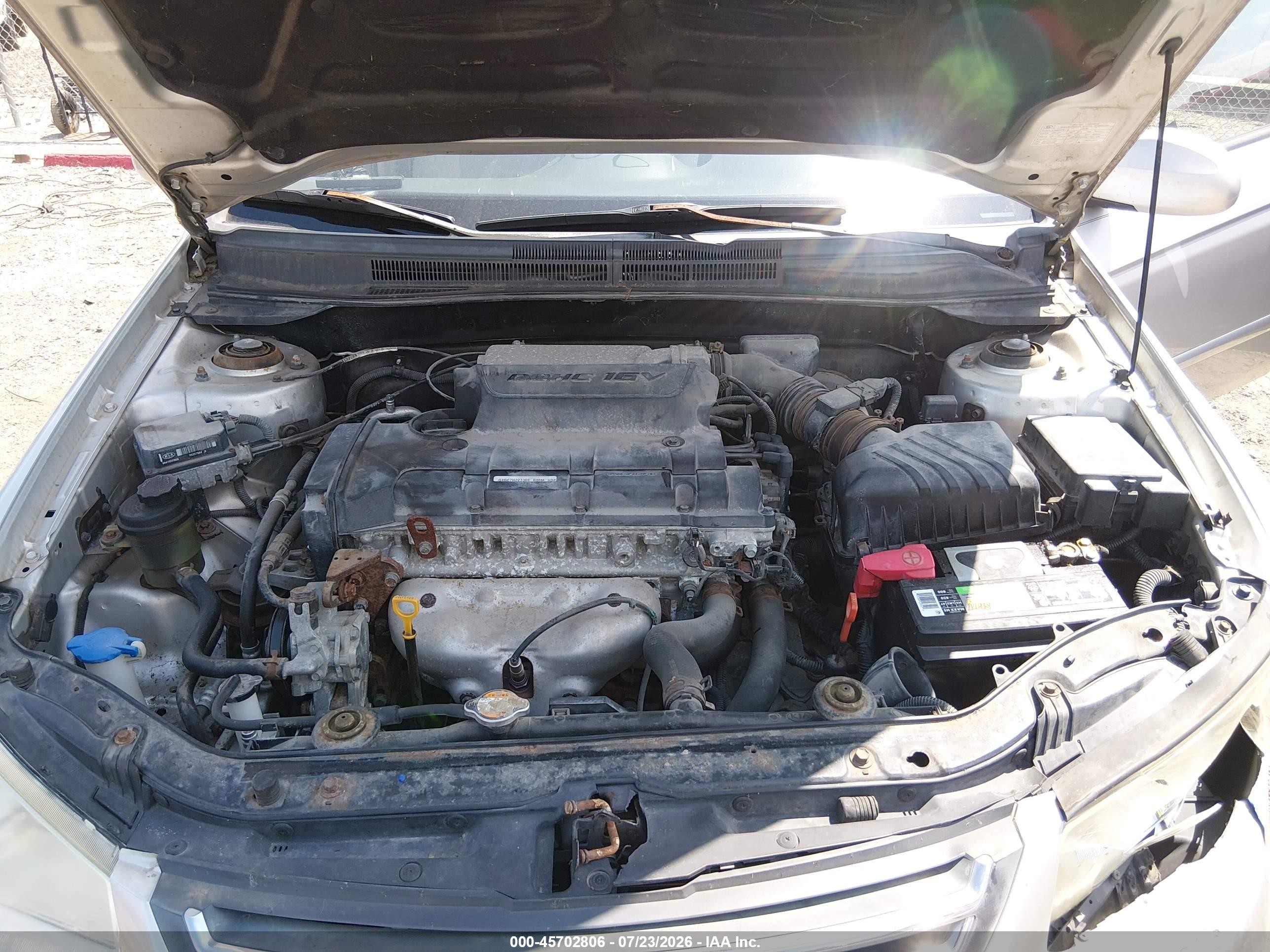 2008 Kia Spectra Ex Silver vin: KNAFE121285541425