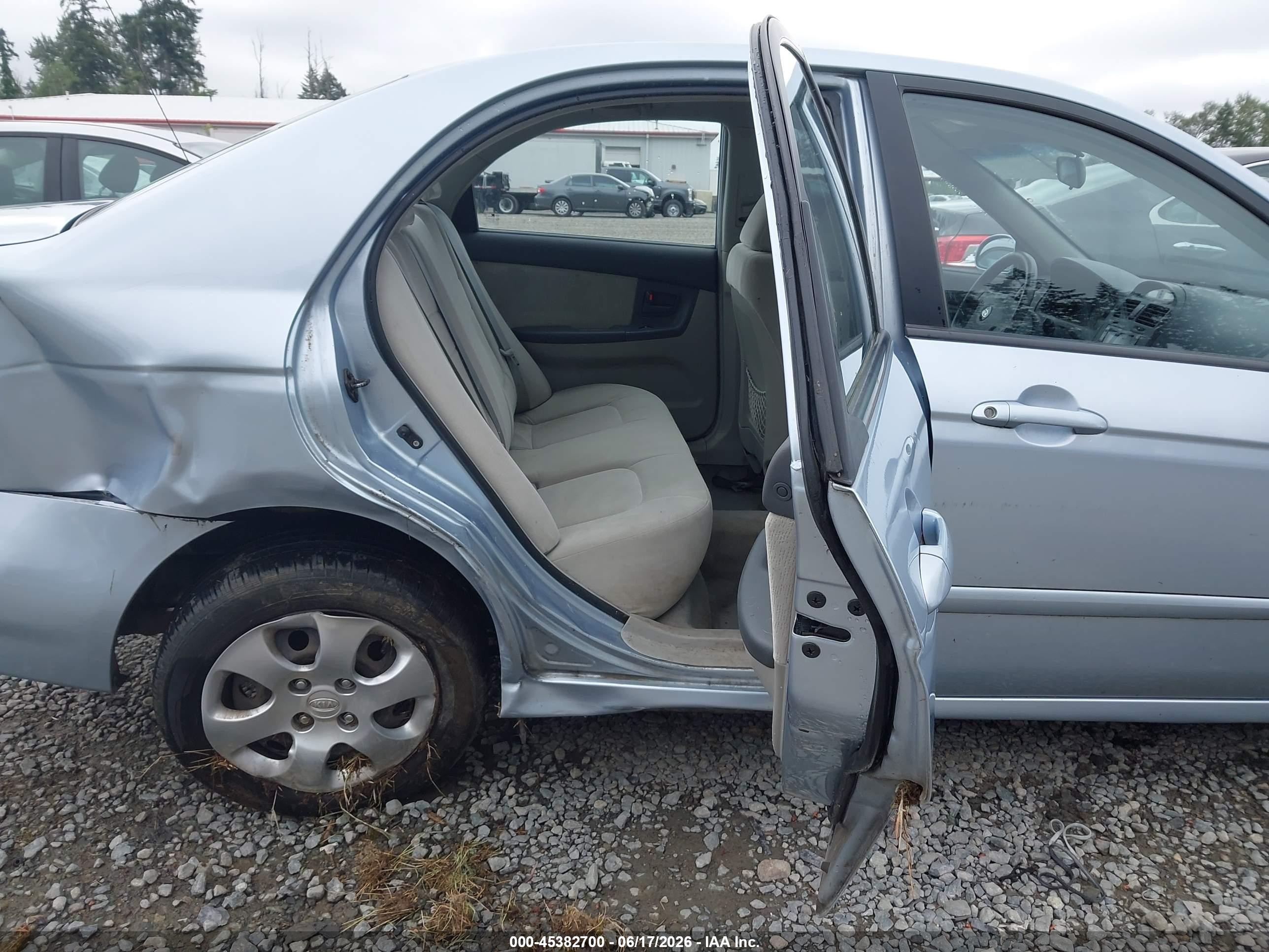 2006 Kia Spectra Ex/lx/sx Light Blue vin: KNAFE121365314354